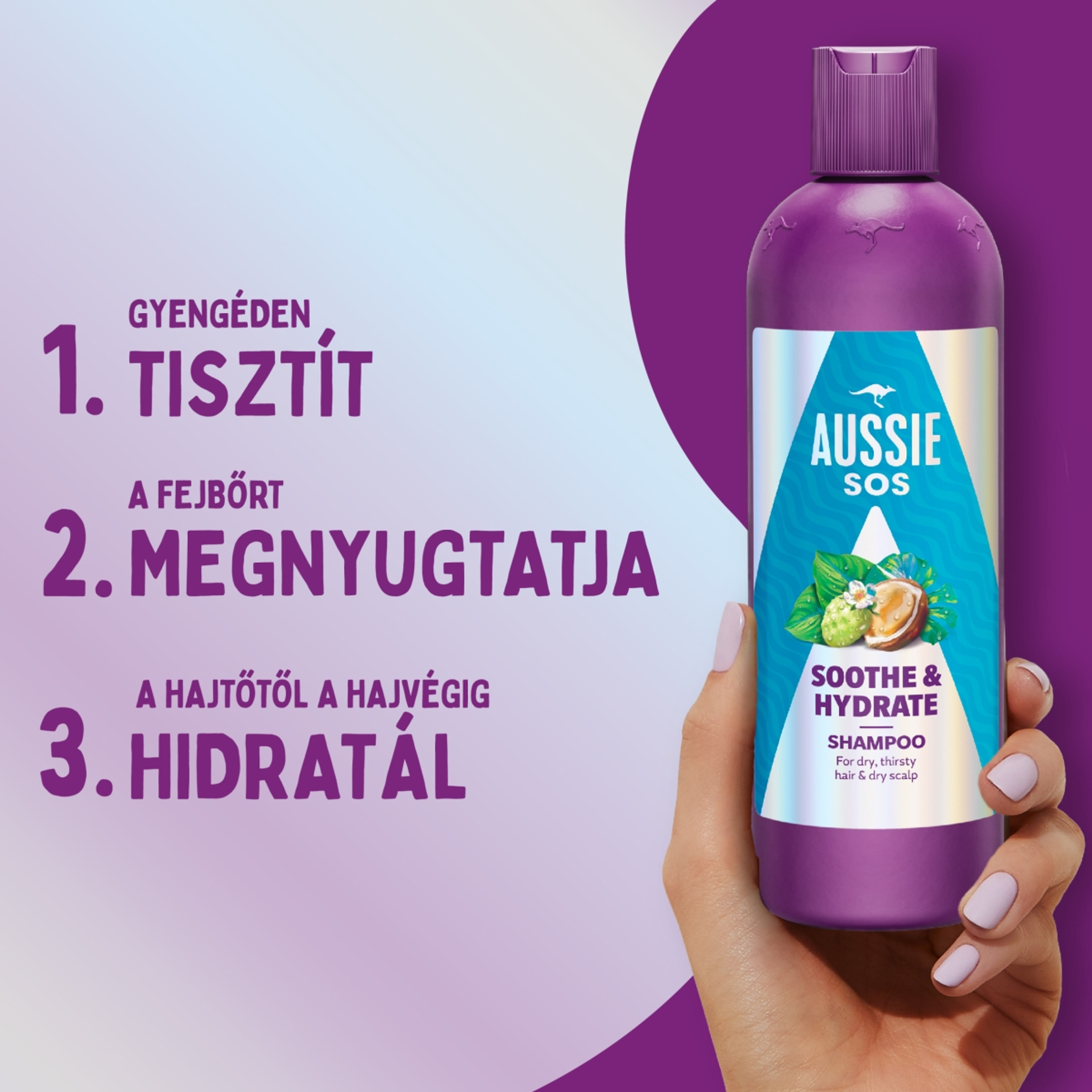 Aussie SOS Soothe & Hydrate sampon - 300 ml-2