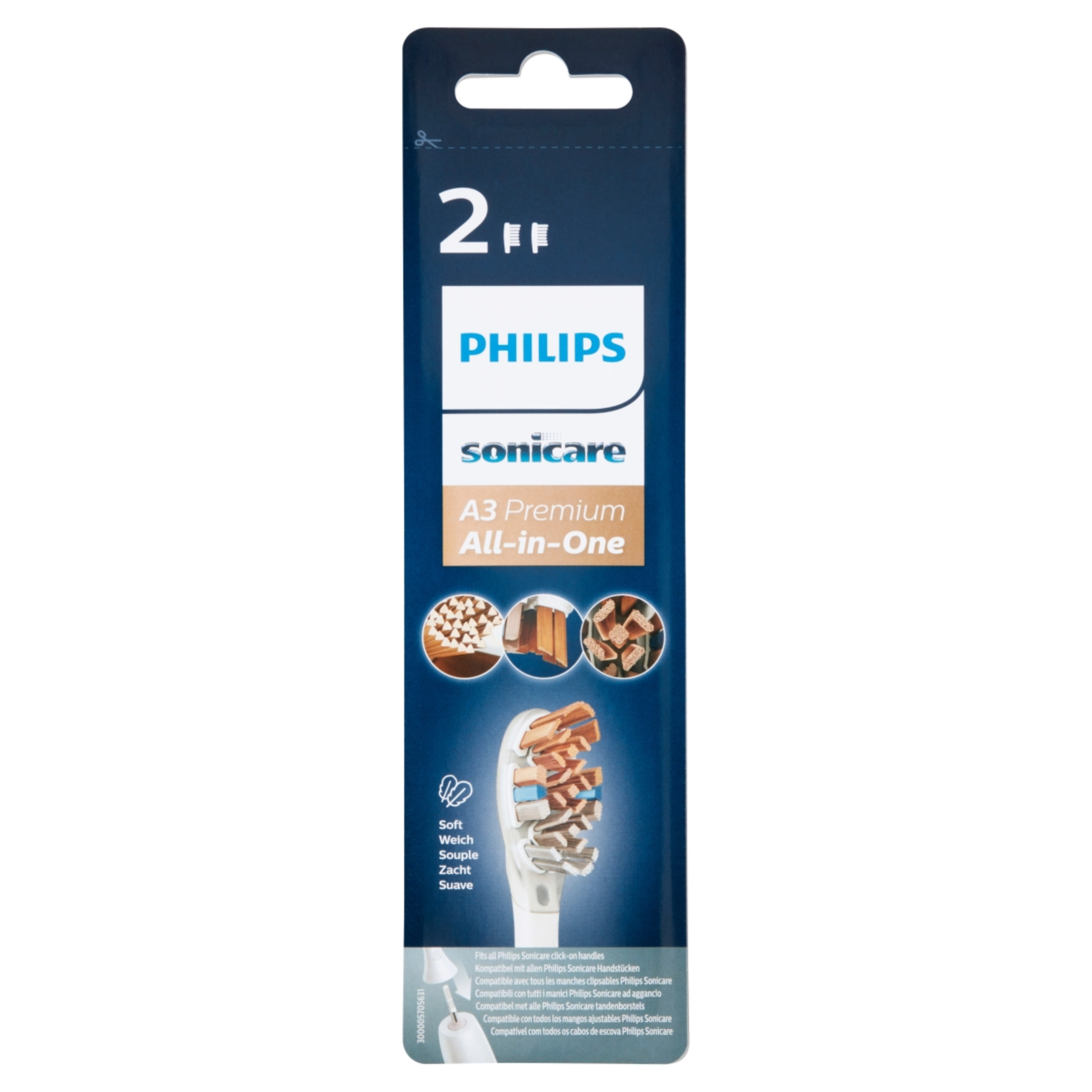 Philips Sonicare Prestige All-In-One elektromos fogkefe pótfej - 2 db