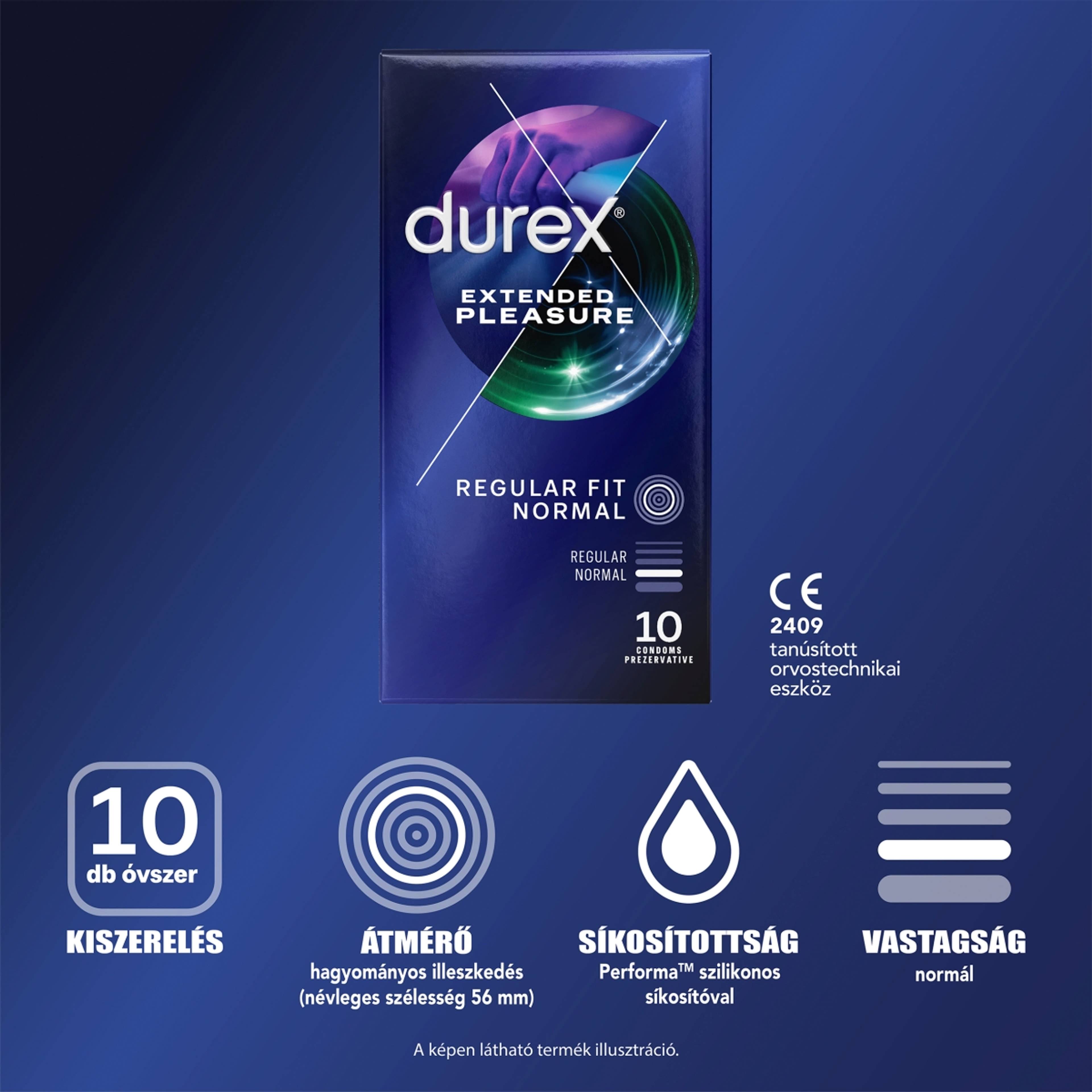Durex ovszer extended pleasure - 10 db-4