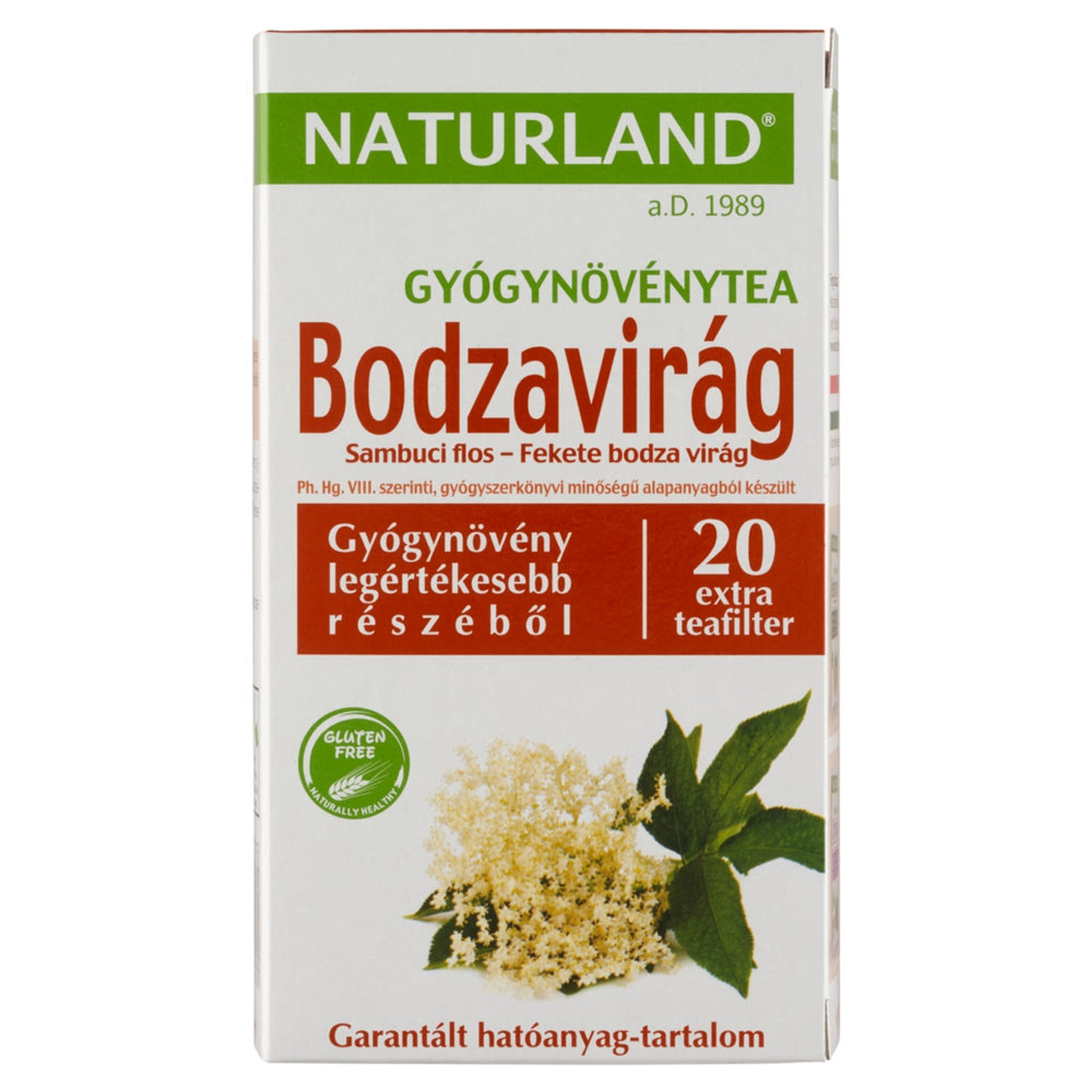 Naturland Bodzavirág tea extra filteres - 20x1,5 g