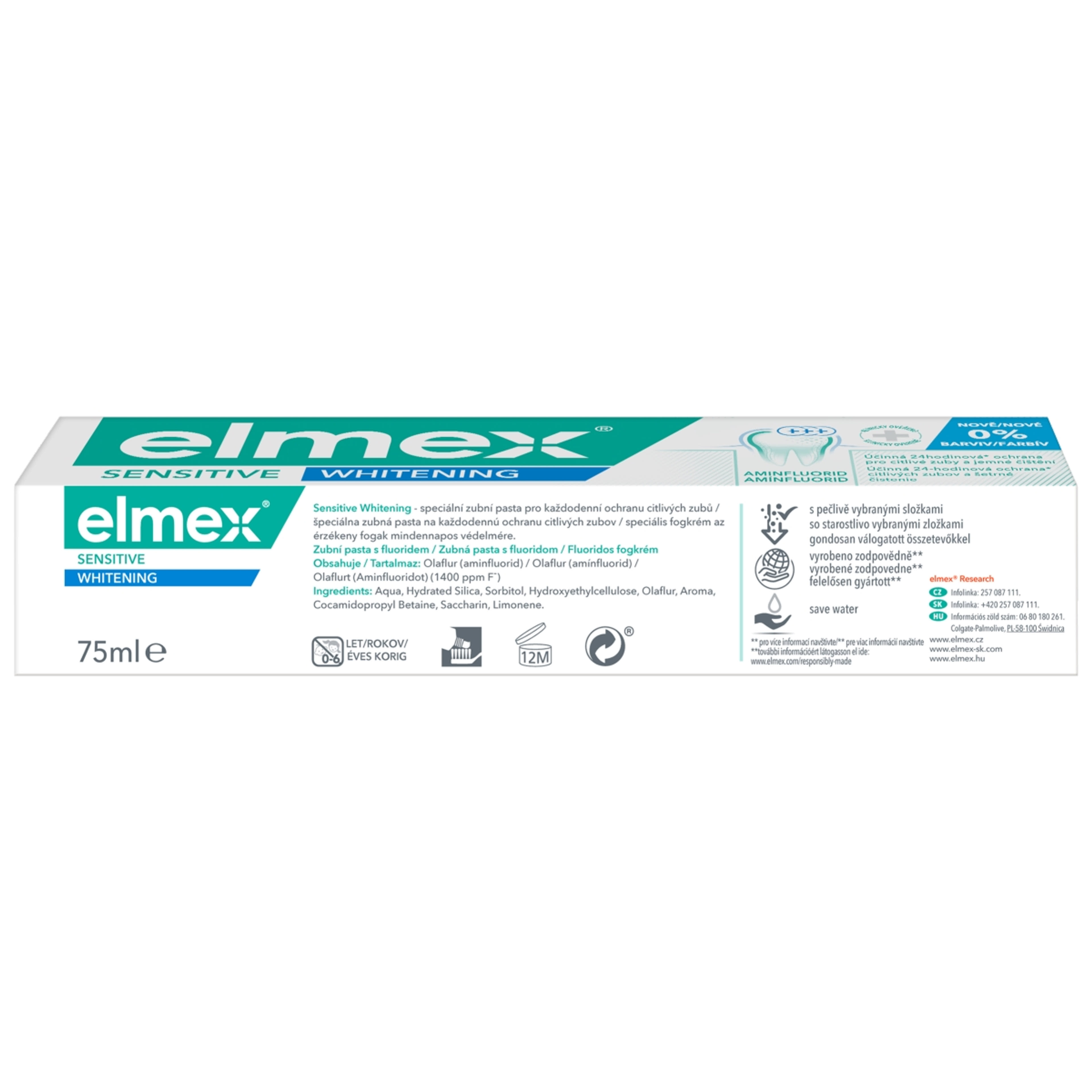 Elmex Sensitive Whitening fogkrém érzékeny fogakra - 75 ml-2
