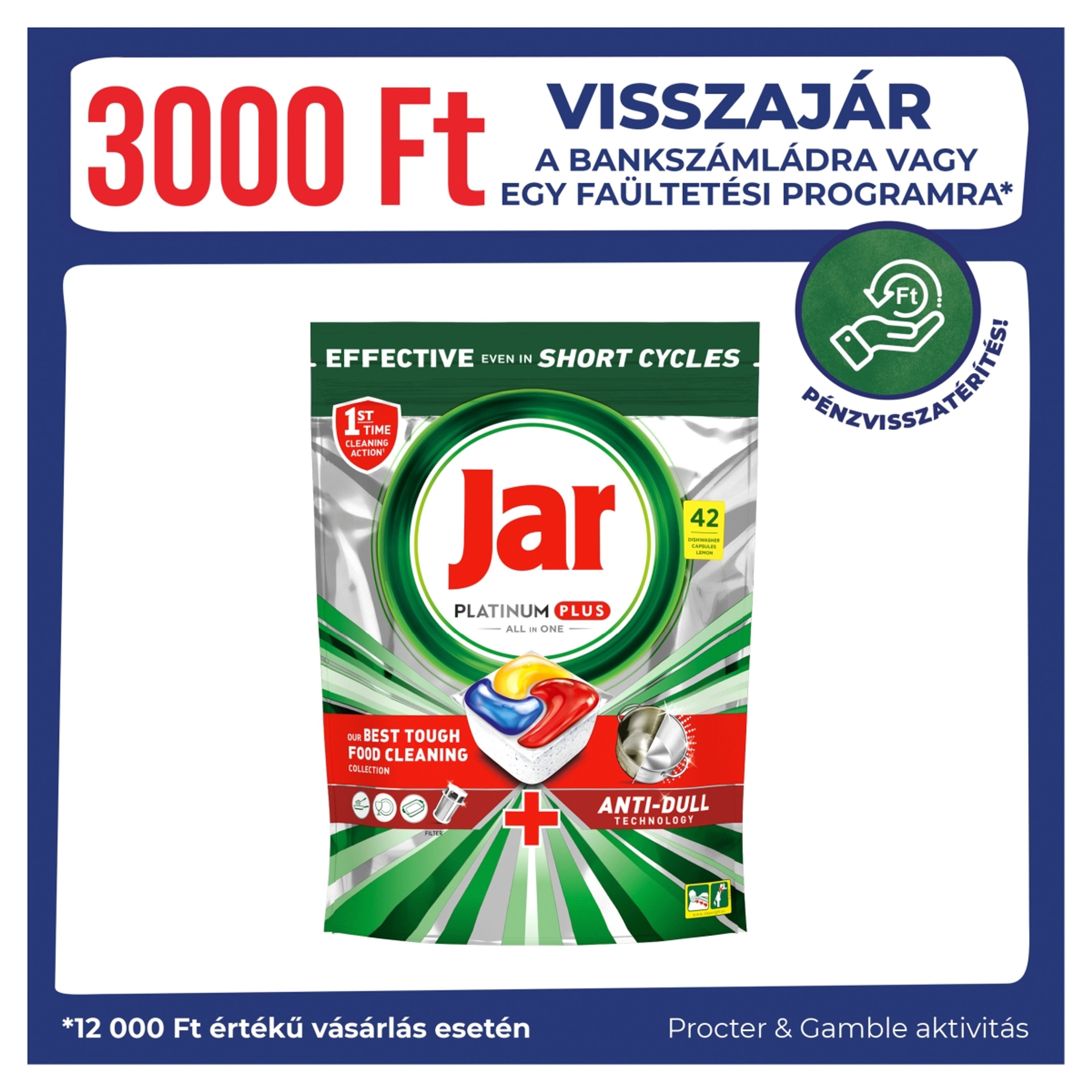 Jar Platinum Plus Lemon All In One Mosogatókapszula - 42db