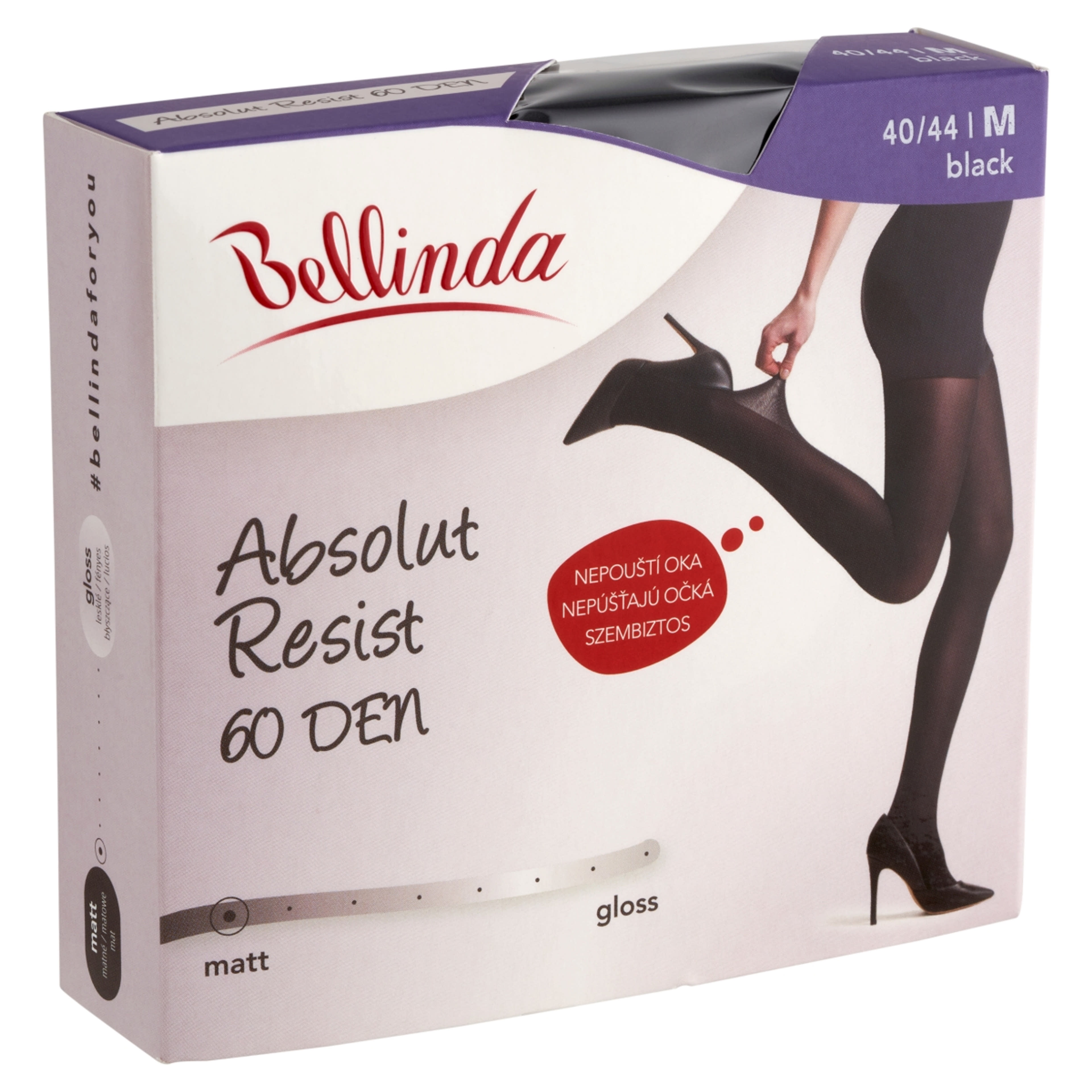 Bellinda Absolut Resist 30den Fekete M Harisnya - 1 db-2