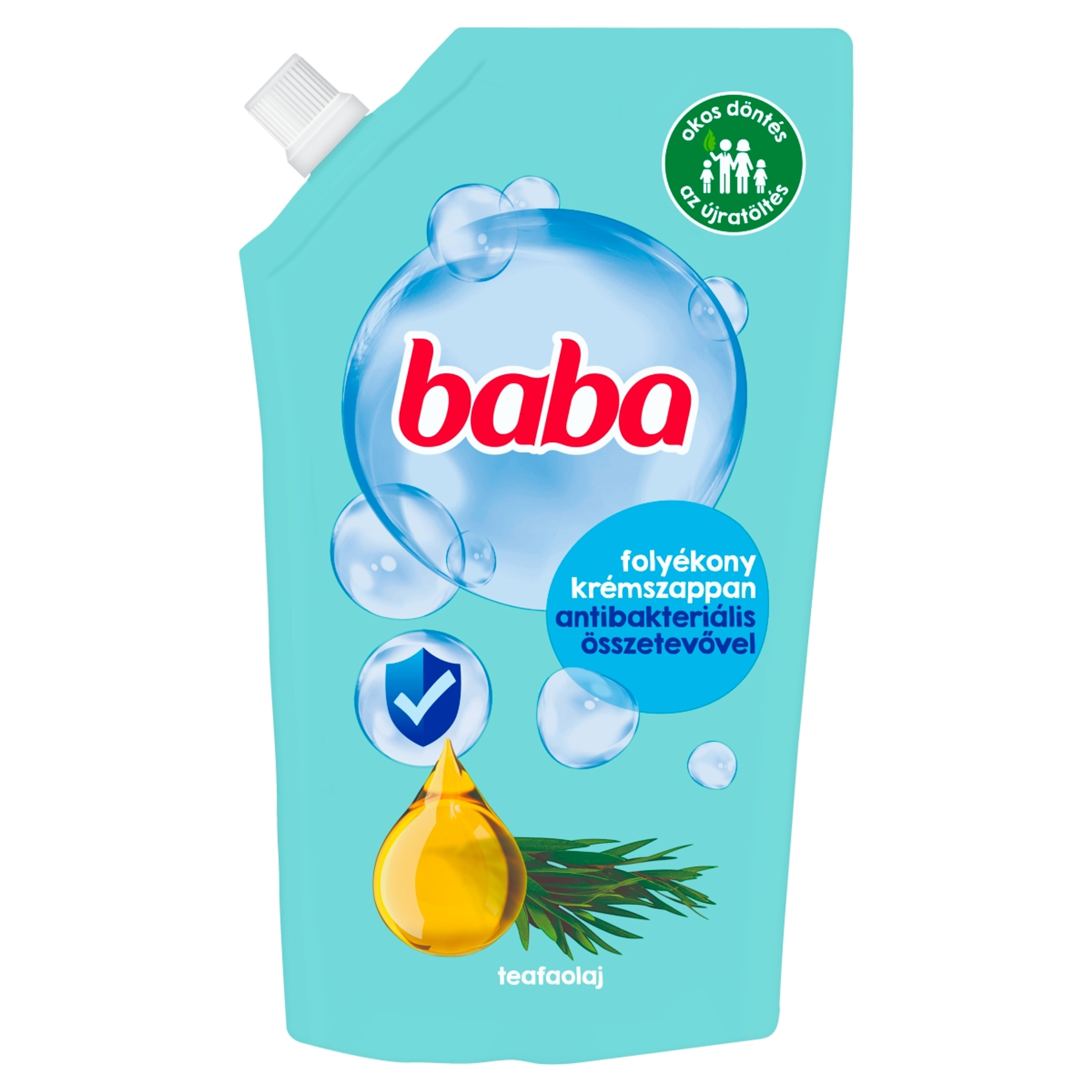 Baba folyékony szappan utántöltő antibakteriális hatású teafaolajjal - 500 ml