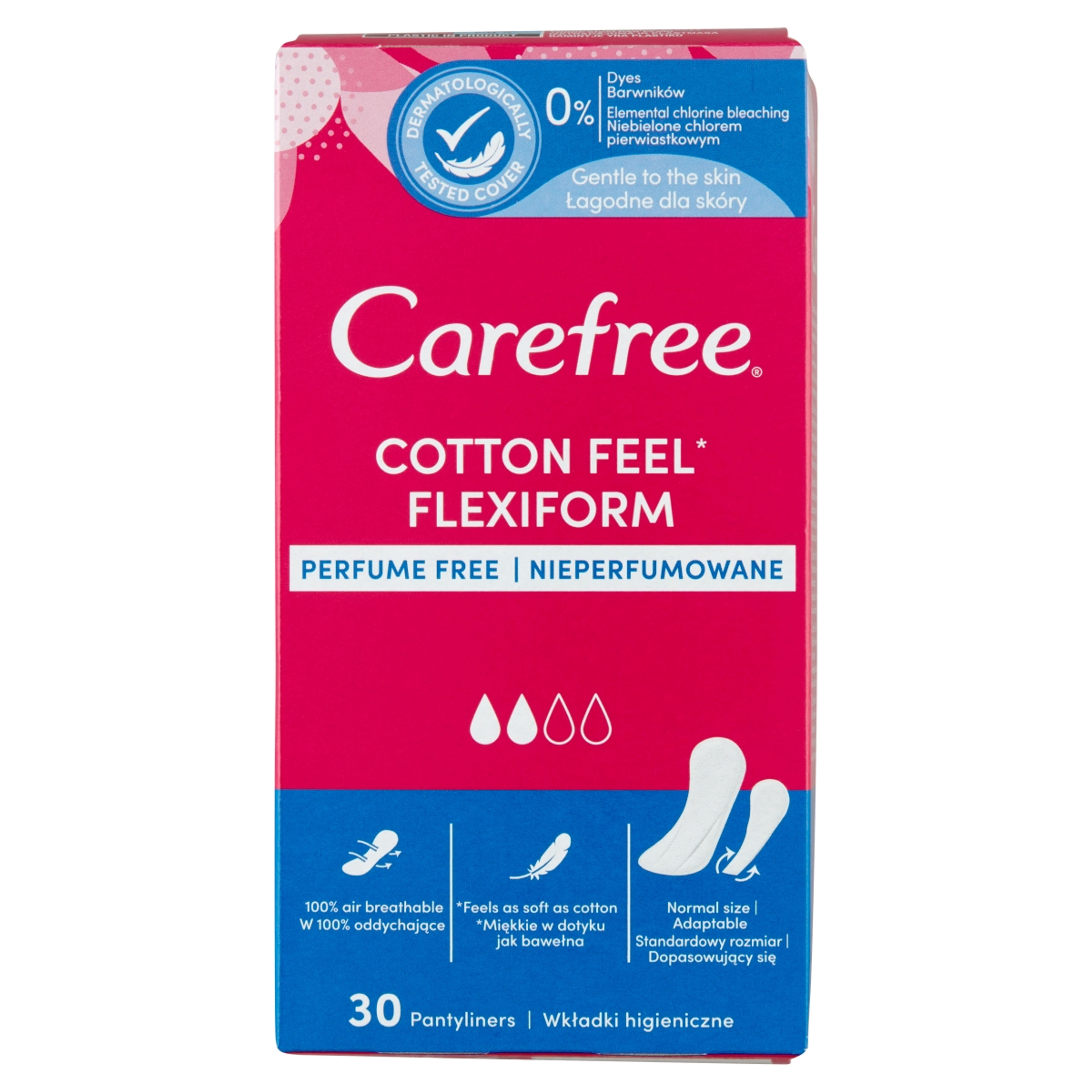 Carefree Cotton Flexiform illatmentes tisztasági betét - 30 db-1