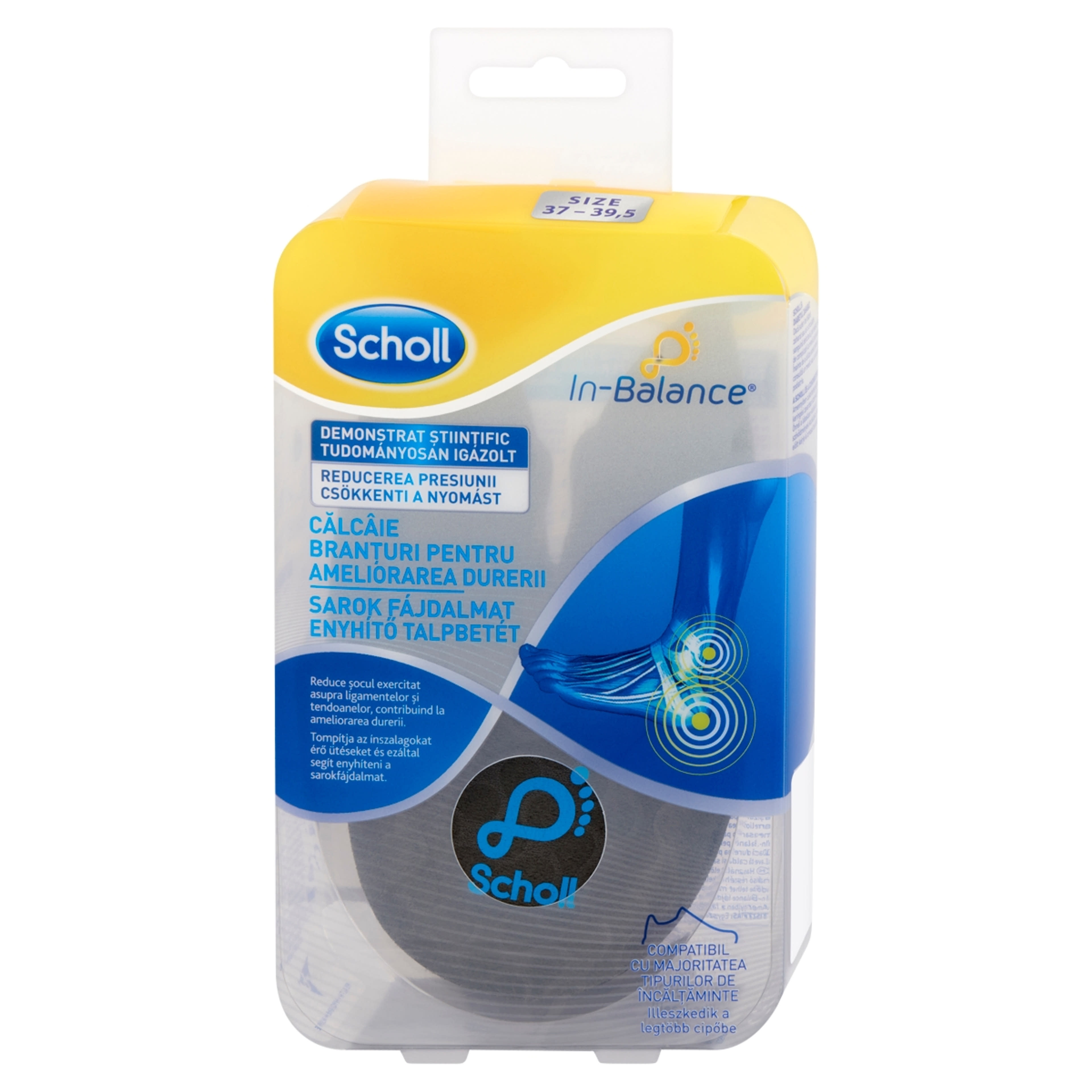Scholl In-Balance talpbetét sarokfájdalom enyhítésére S - 2 db-5