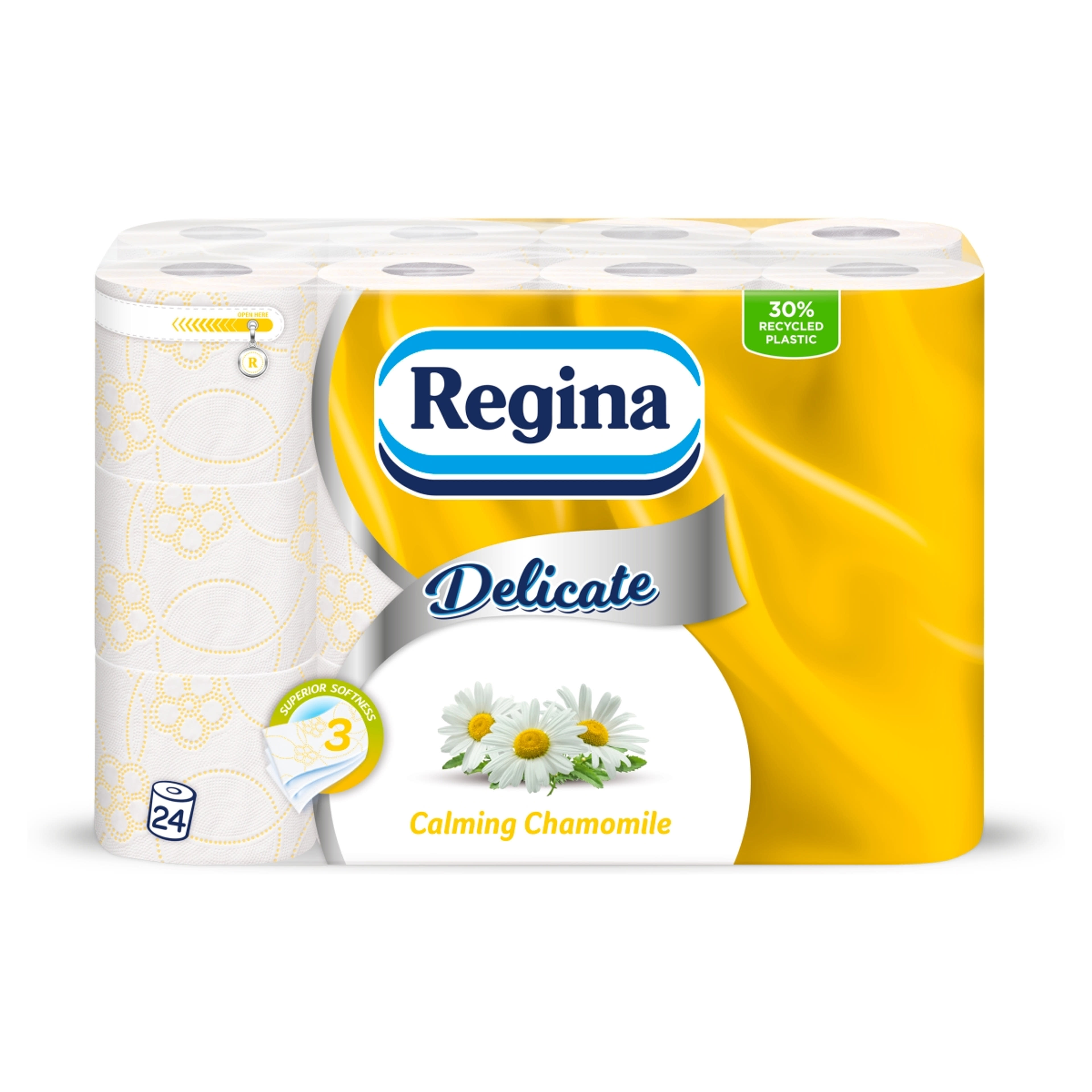 Regina Delicate Calming Chamomile toalettpapír 3 rétegű - 24 db