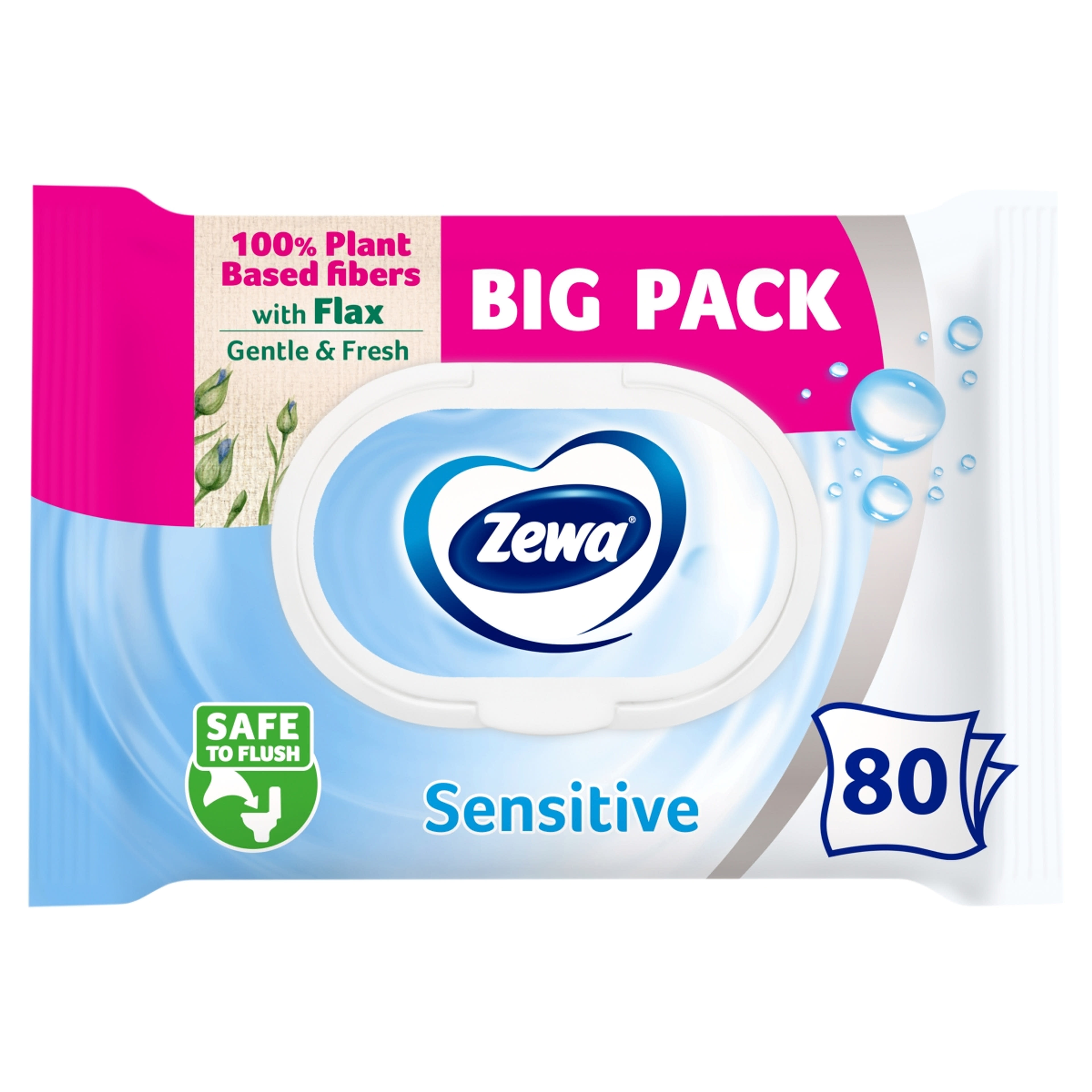 Zewa Sensitive BigPack nedves toelettpapír - 80 db-7