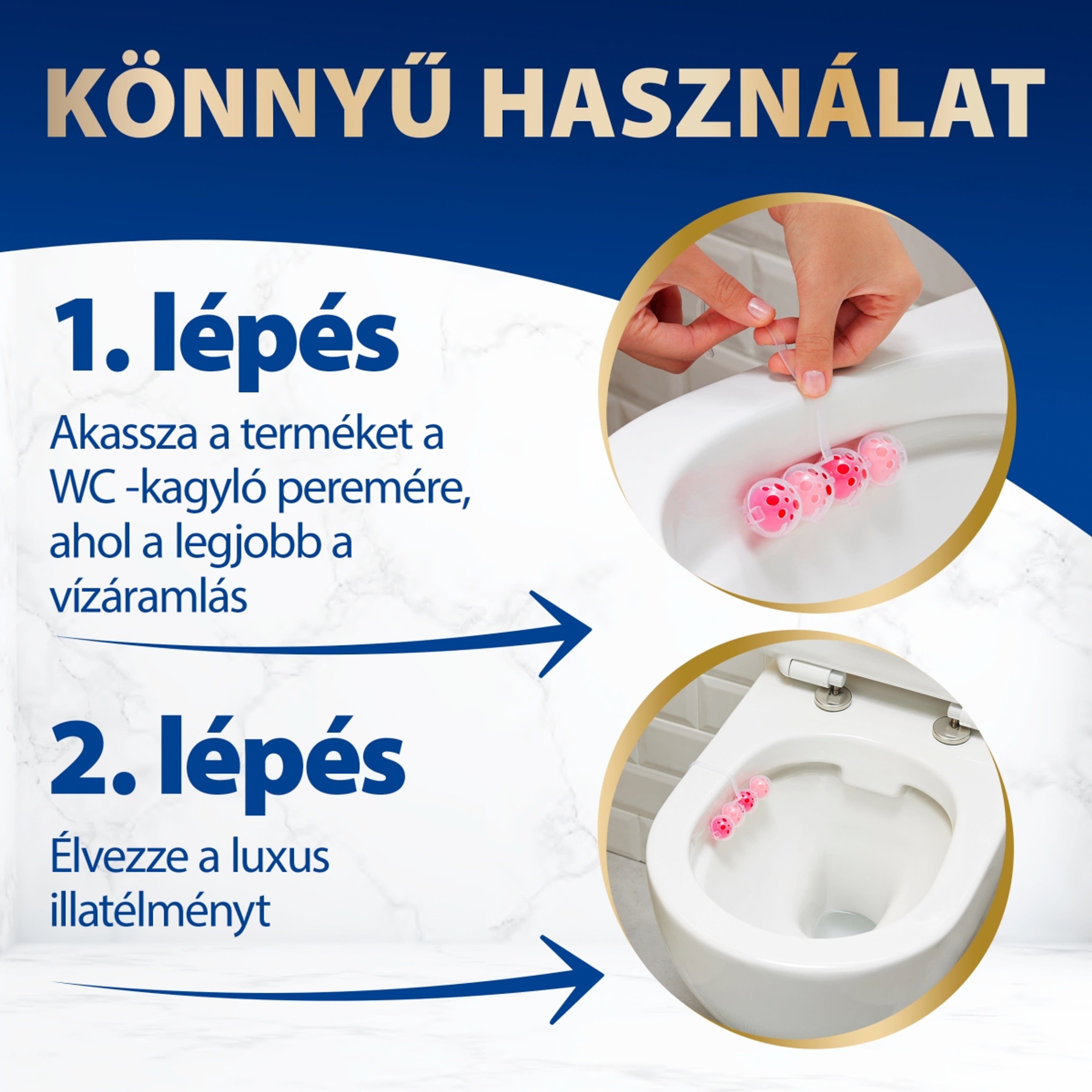 Bref Deluxe Delicate Magnolia WC illatosító (3x50 g) - 150 g-6
