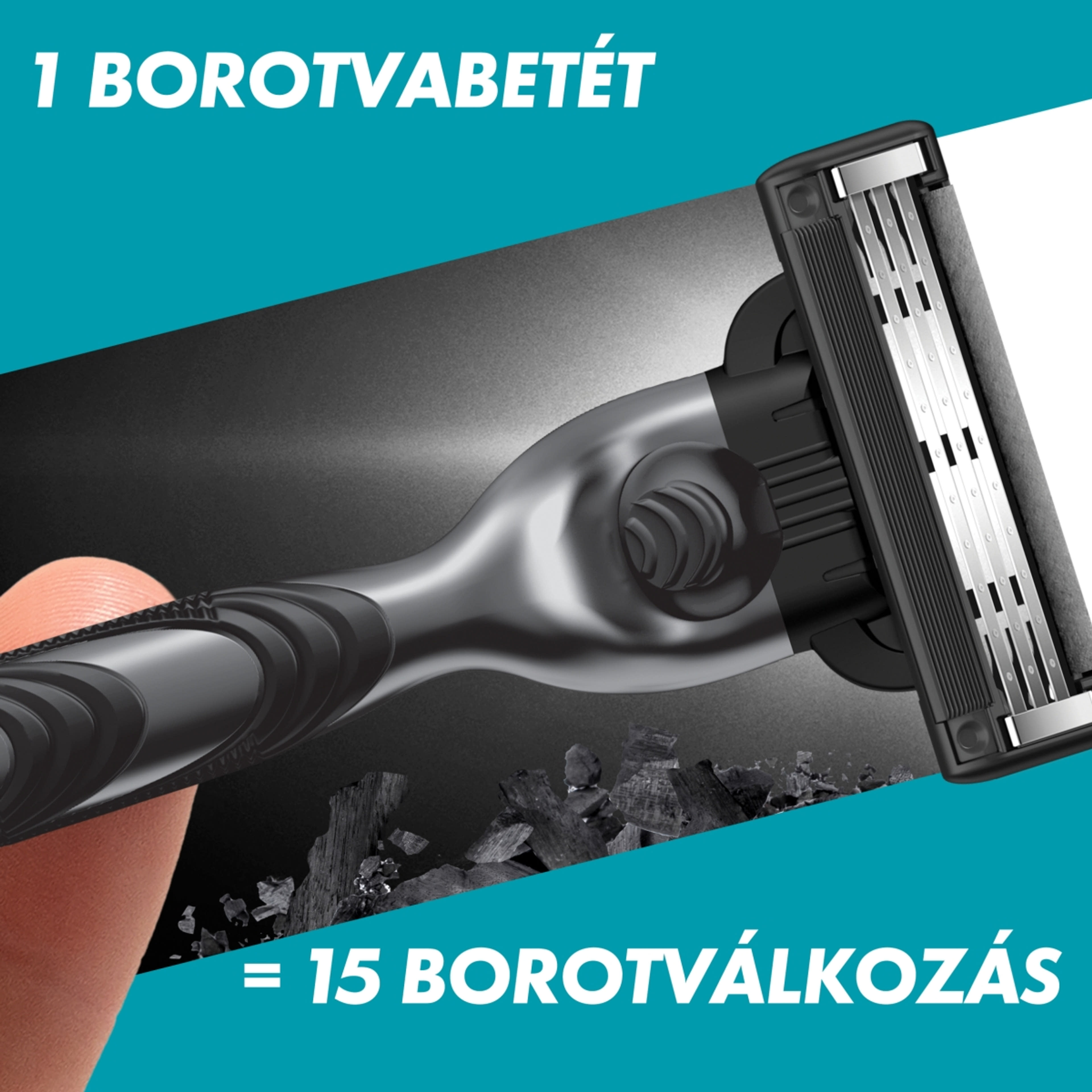 Gillette Mach3 Charcoal borotvabetétek férfi borotvához - 8 db-4