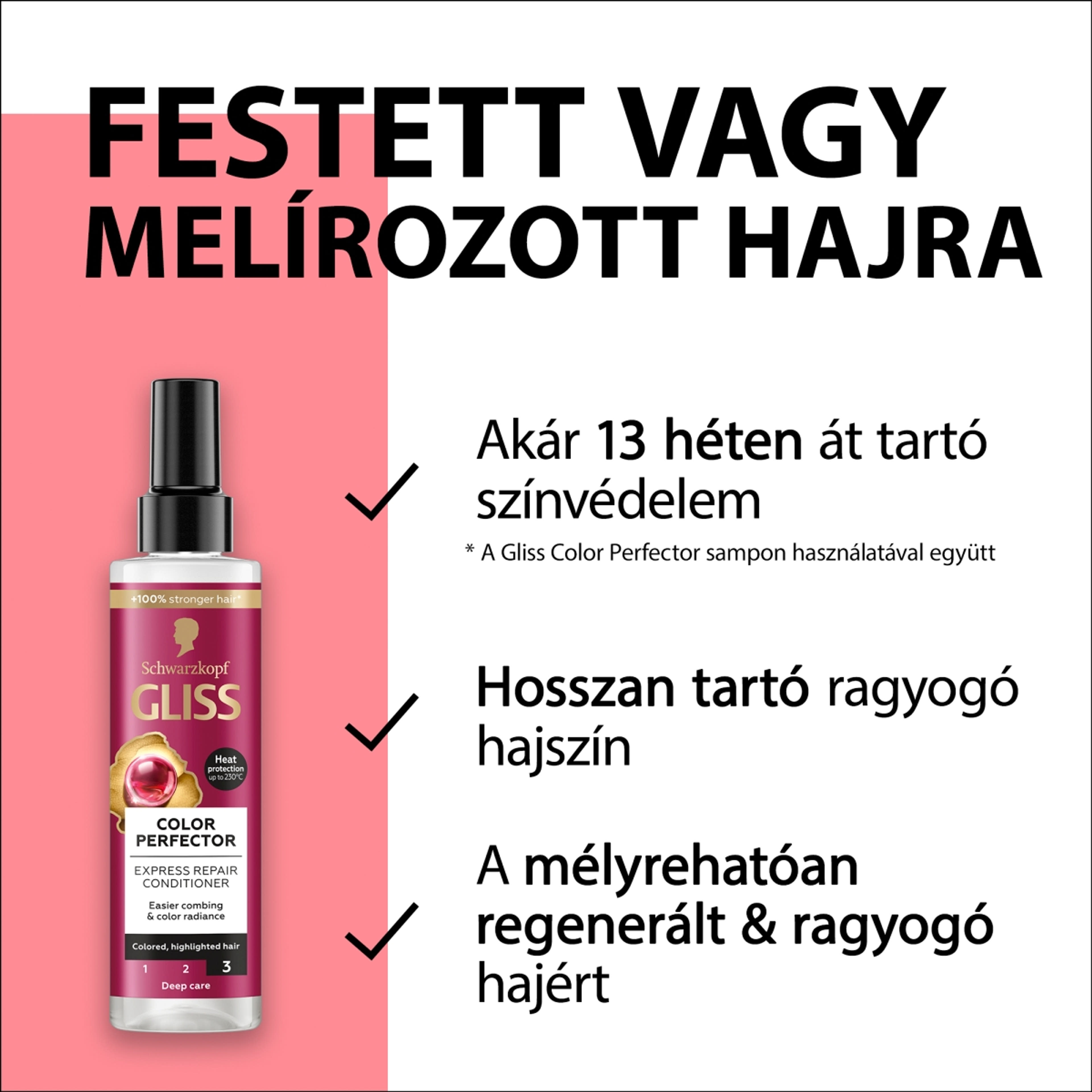 Gliss Express Repair - Ragyogó szín és védelem hajregeneráló balzsam - 200 ml-3