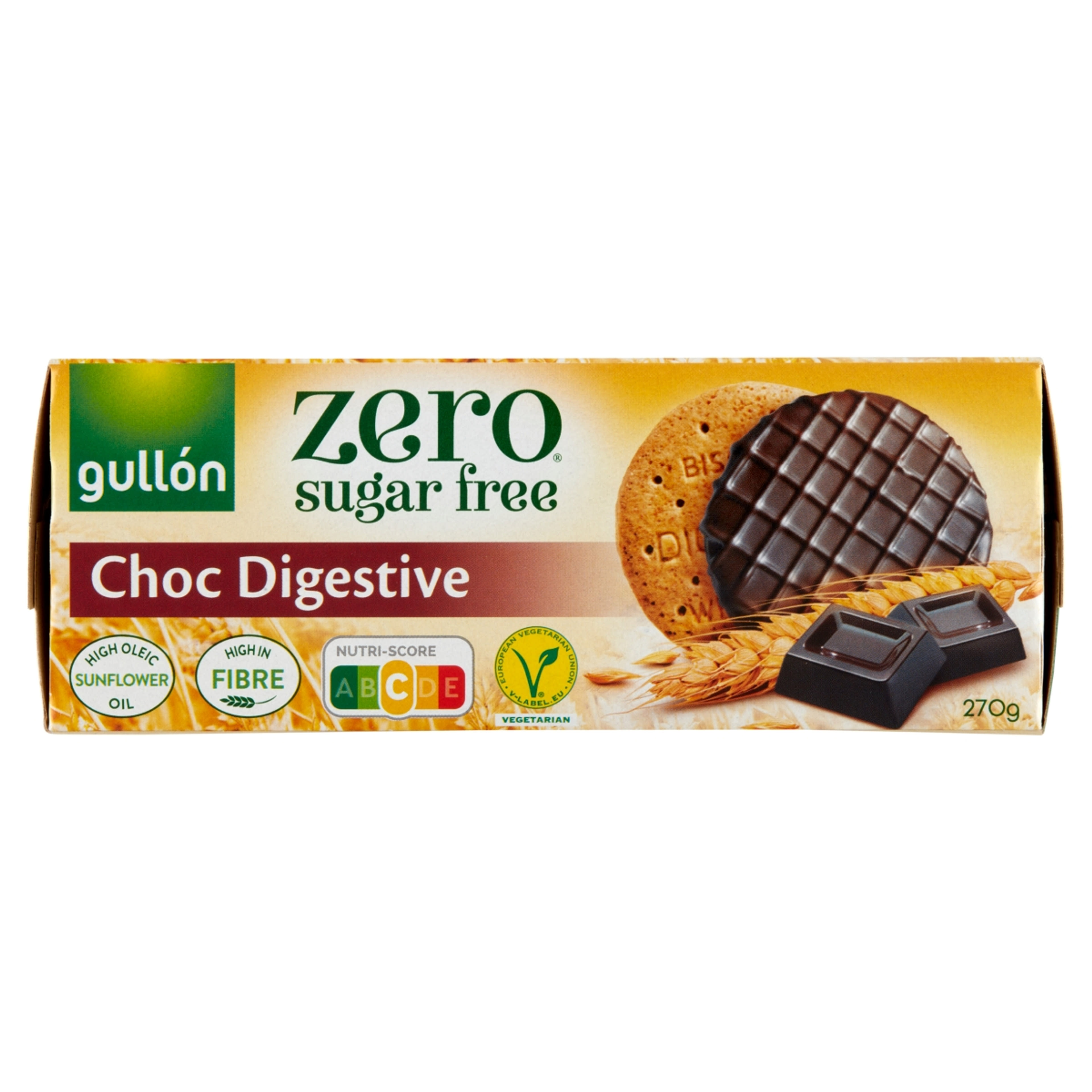 Gullón Digestive korpás csokis keksz - 270 g-1