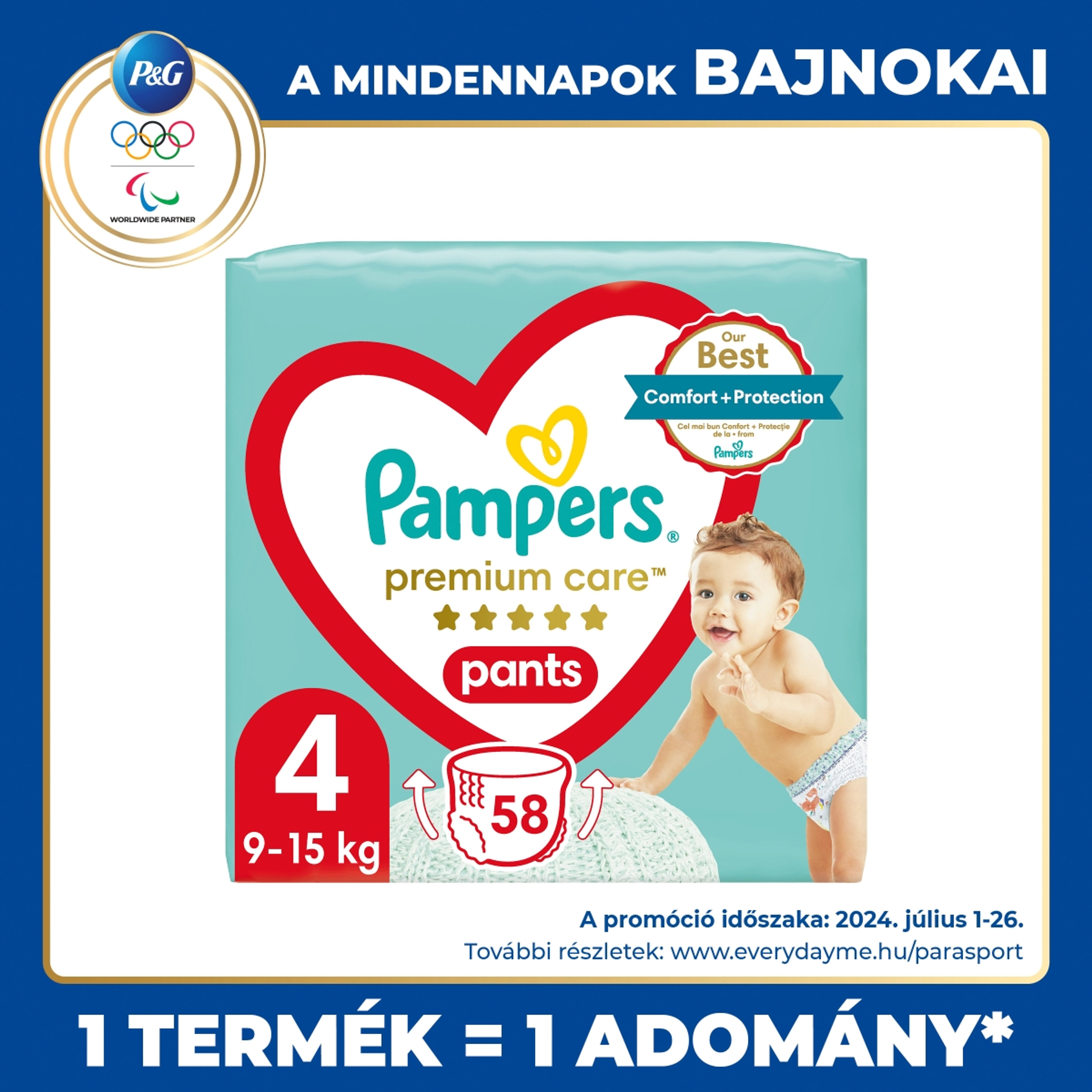 Pampers Premium Care Pants 4-es 9-15 kg - 58 db-1