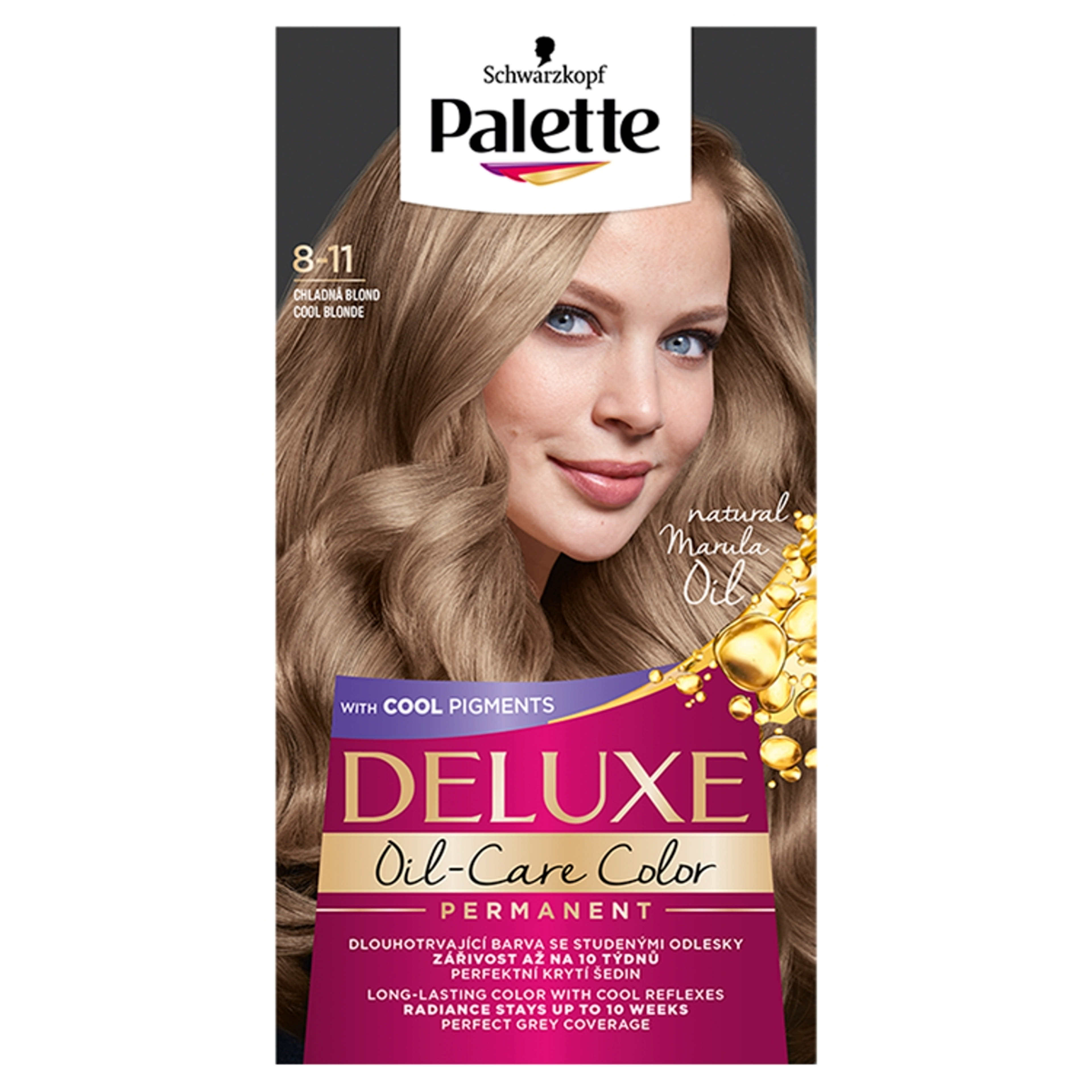 Palette Deluxe tartós hajfesték 8-11 hűvös természetes szőke - 1 db
