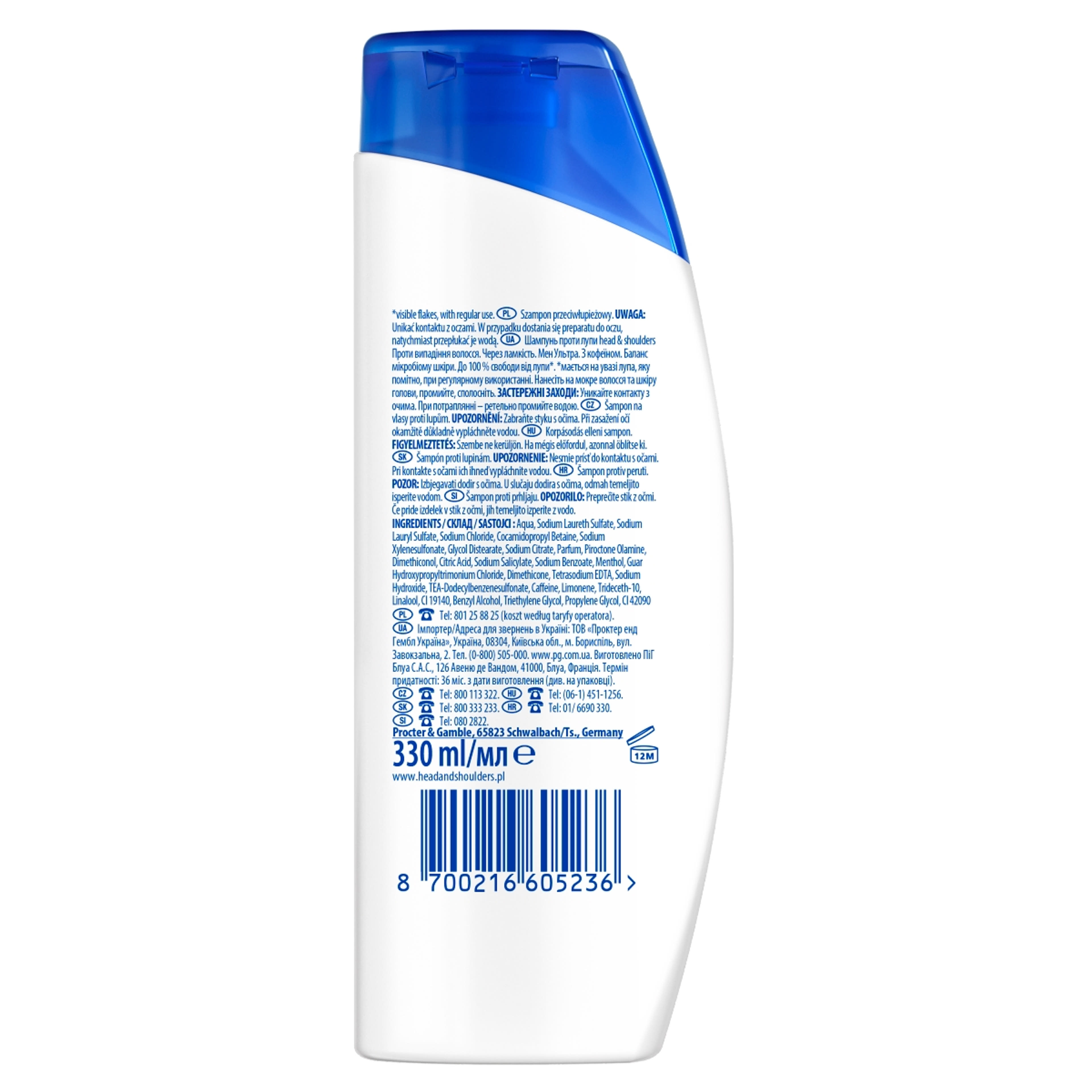 Head & Shoulders Men Ultra Anti Hair Fall Coffeine sampon -  330 ml-2
