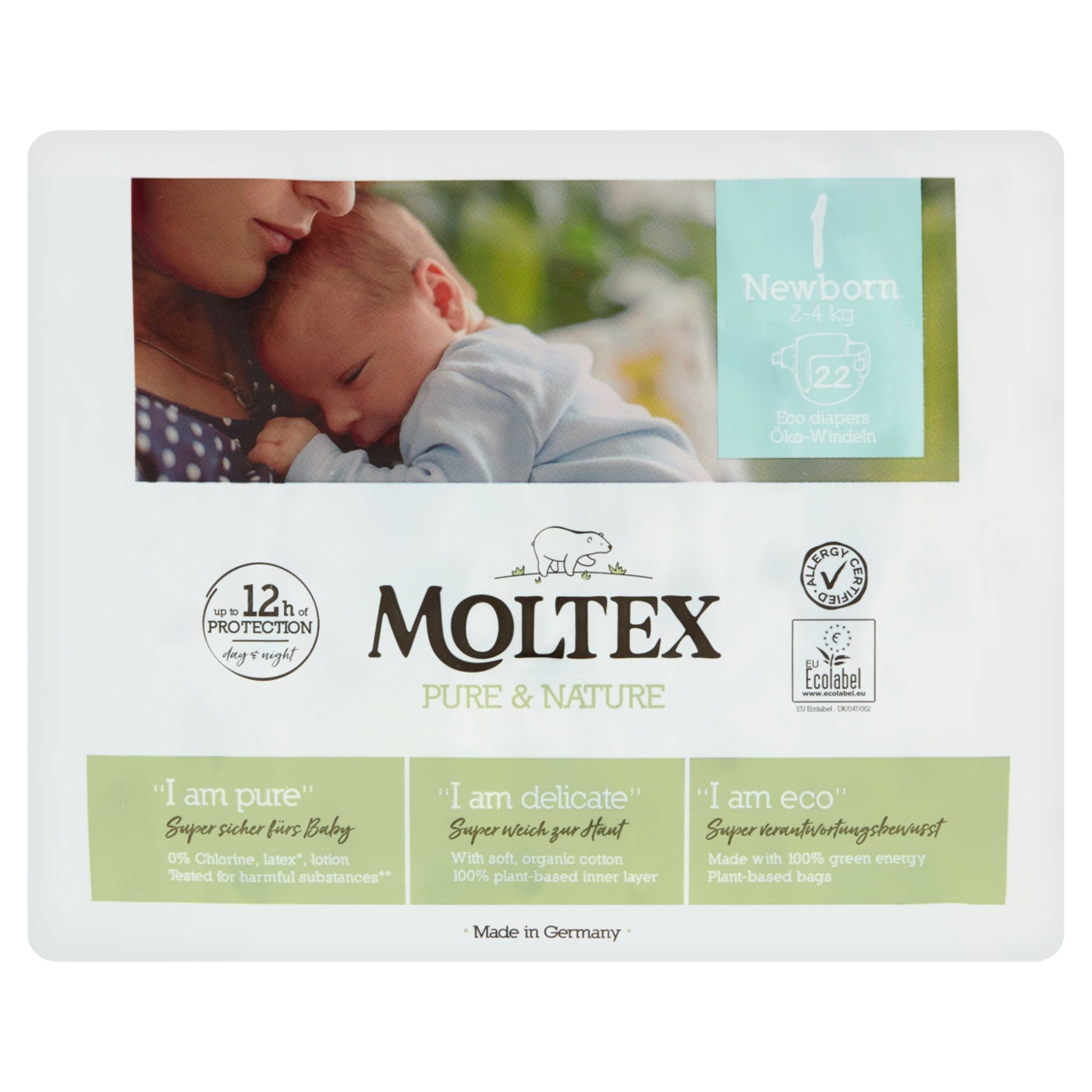 Moltex Pure&Nature Newborn öko pelenka 2-4 kg - 22 db-1
