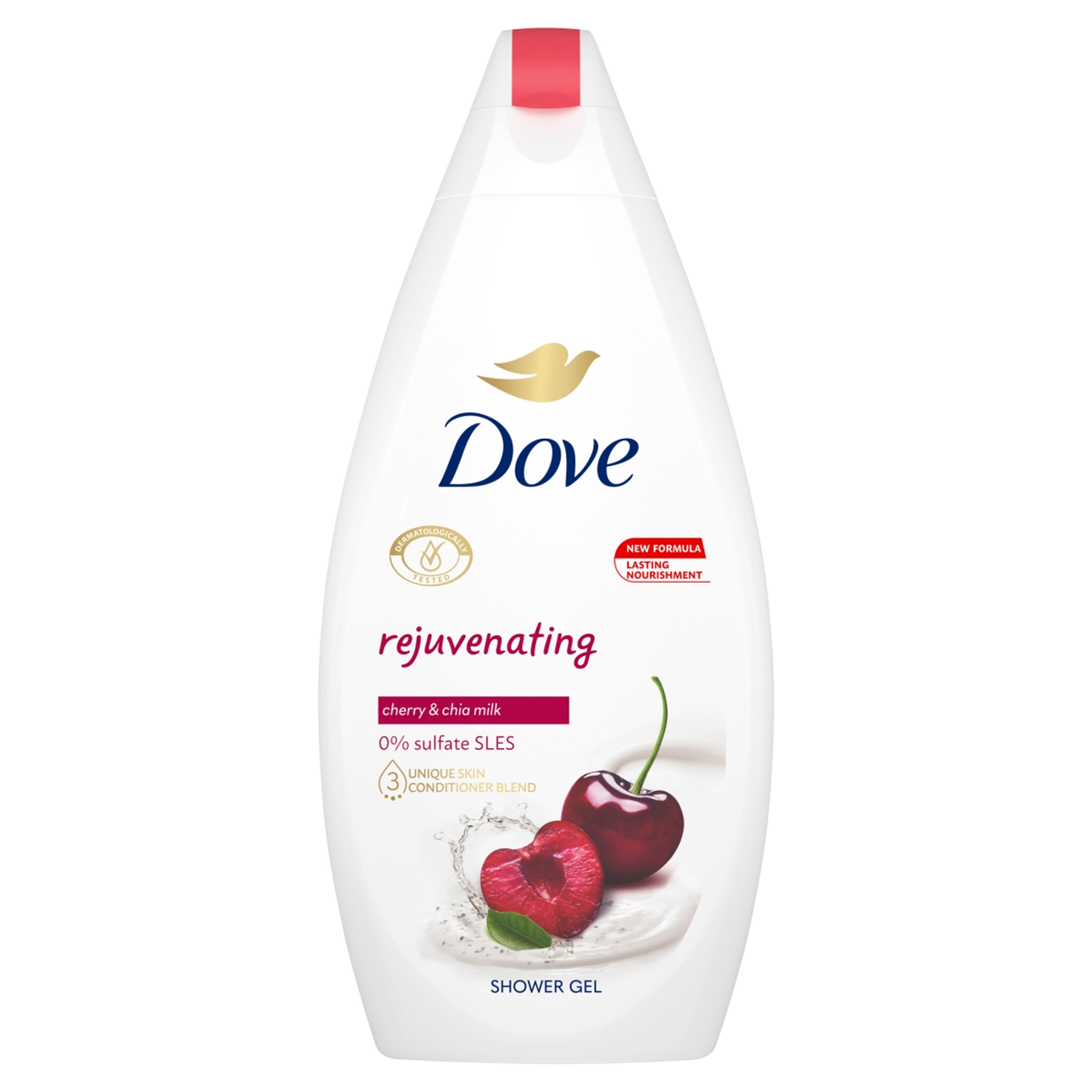 Dove Rejuvenating tusfürdő cseresznyével és chia tejjel - 450 ml