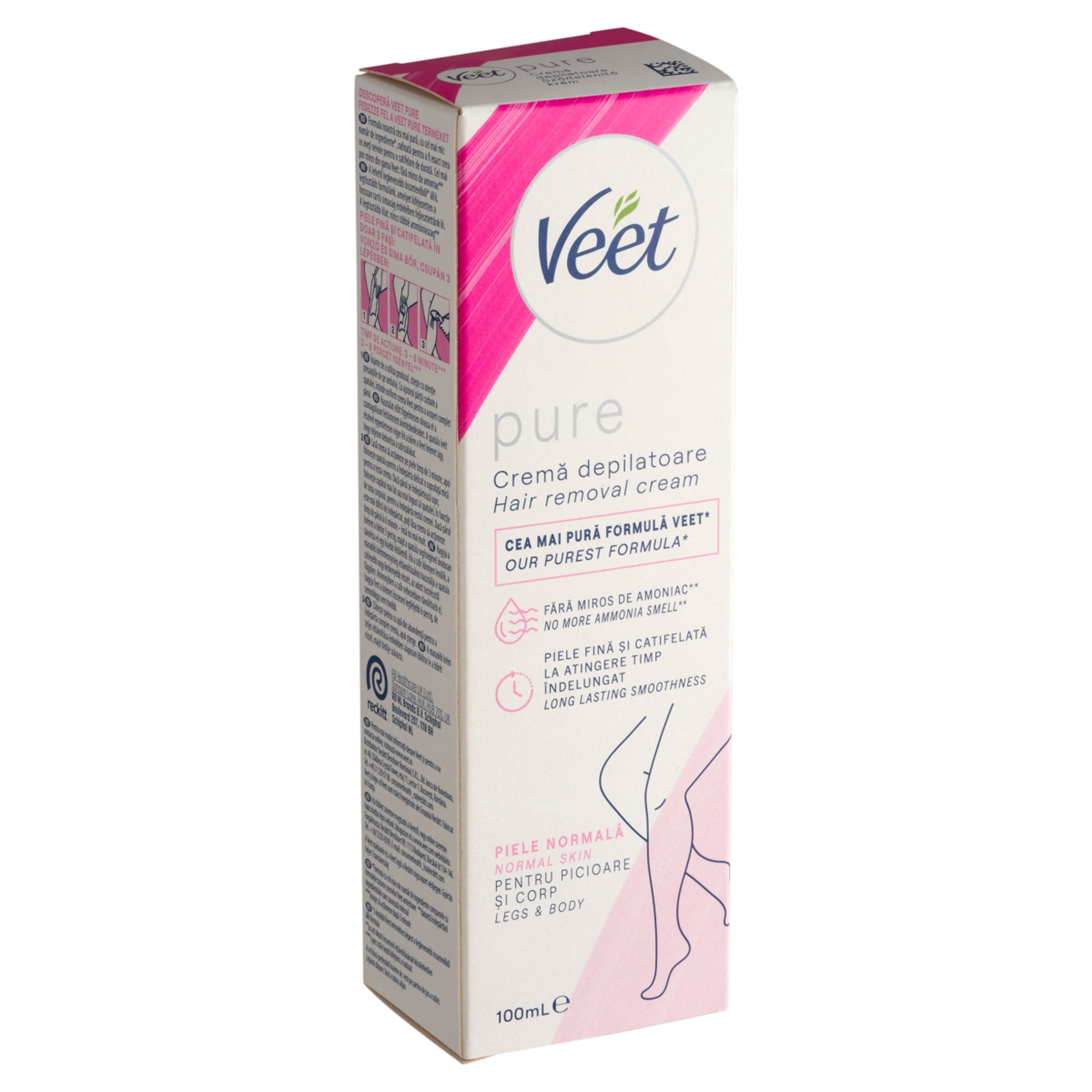 Veet Pure szőrtelenítő krém normál bőrre - 100 ml-2