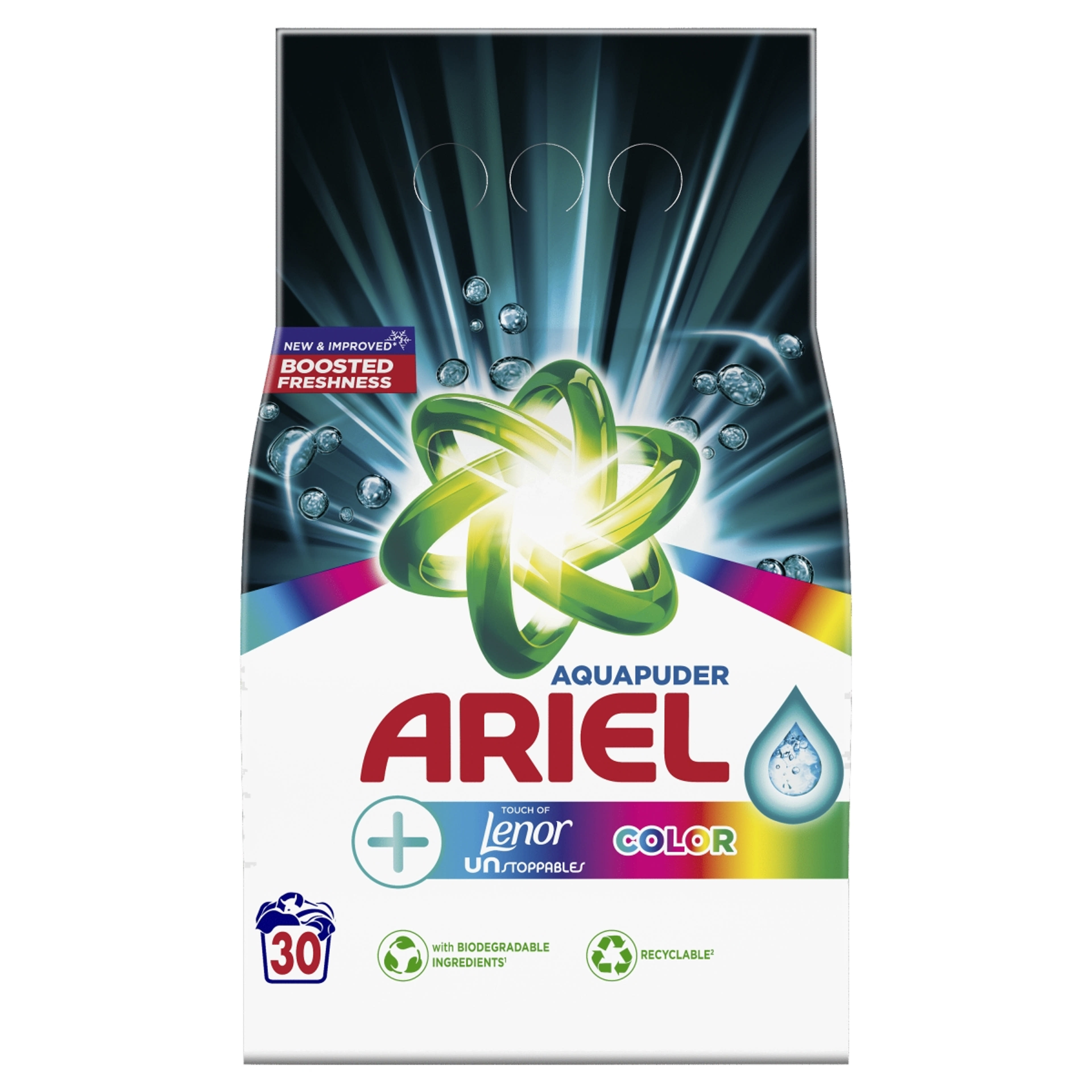 Ariel Touch of Lenor Fresh Color mosópor, 30 mosáshoz - 1.95 kg
