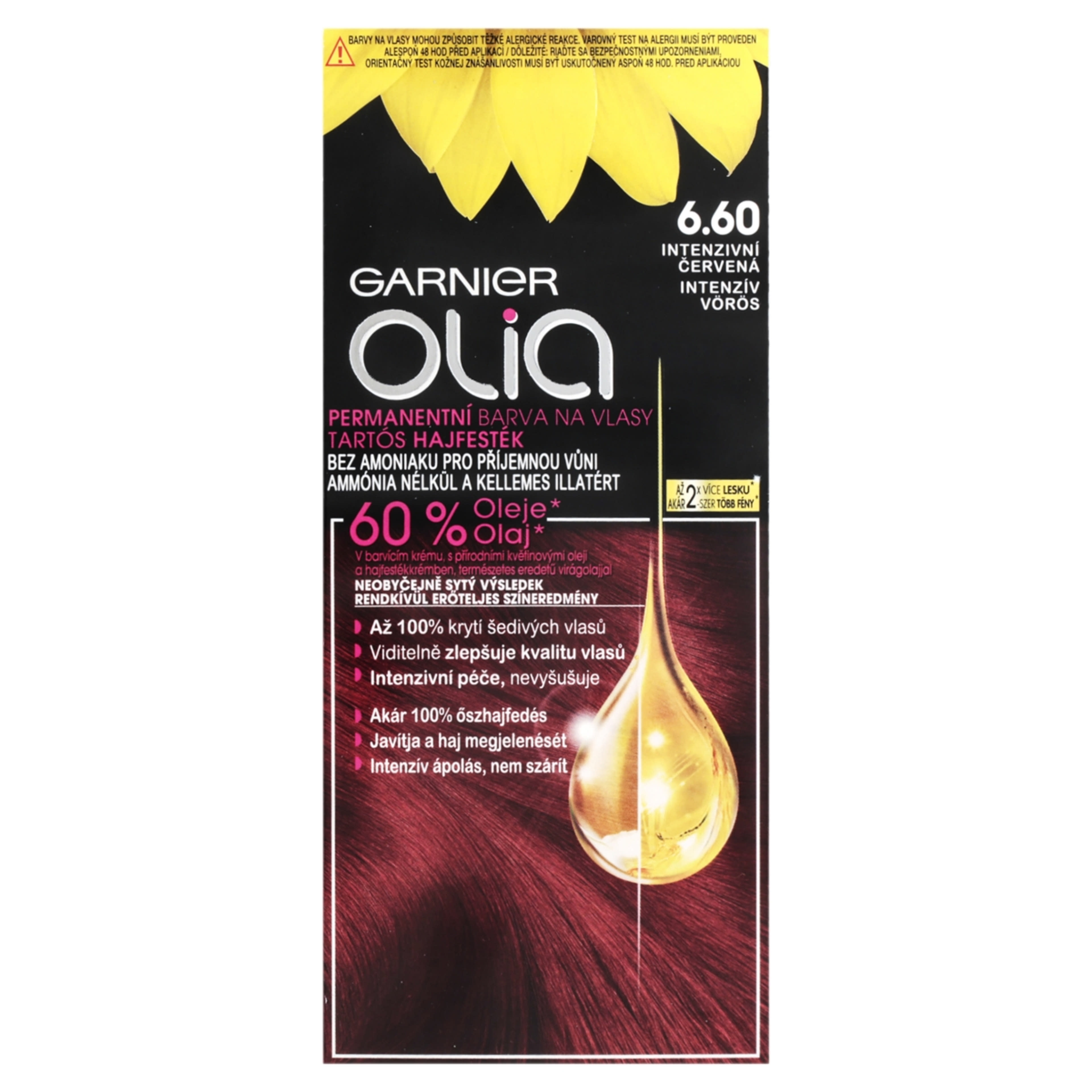 Garnier Olia tartós hajfesték 6.60 Intenzív vörös - 1 db
