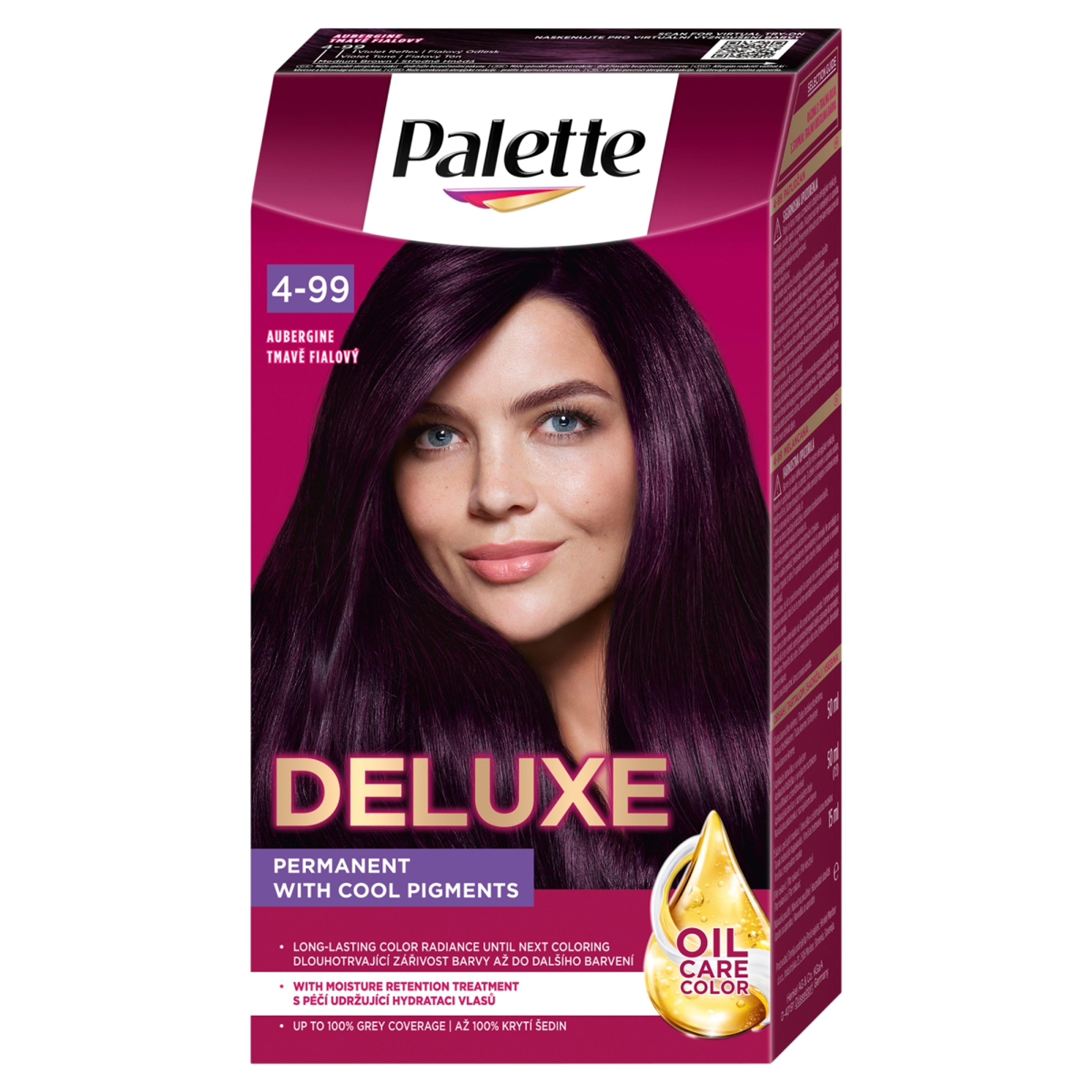 Palette Deluxe 4-99 padlizsán intenzív krémhajfesték (880) - 1 db