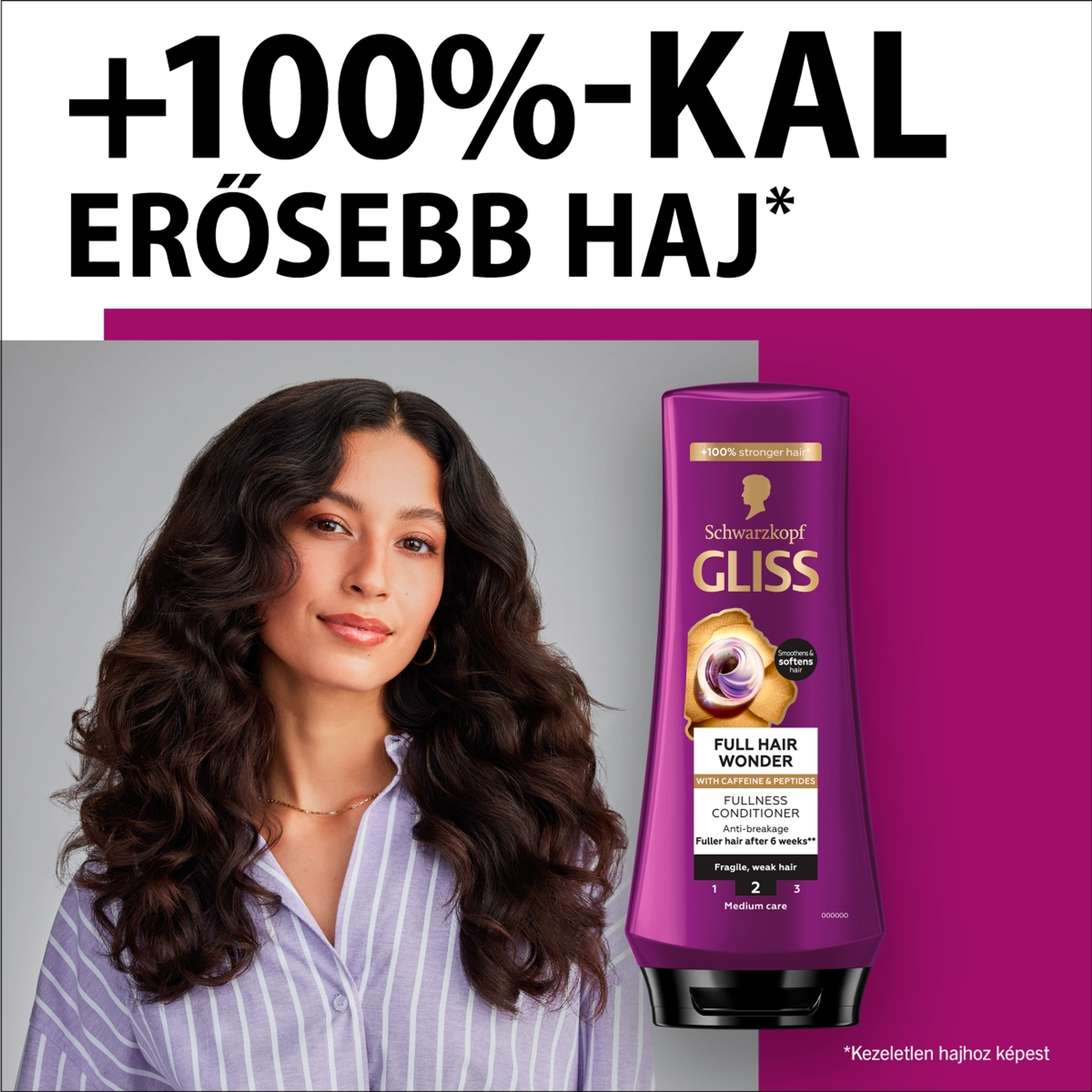 Gliss Full Hair Wonder dúsító hajbalzsam koffeinnel + peptidekkel - 200 ml-2
