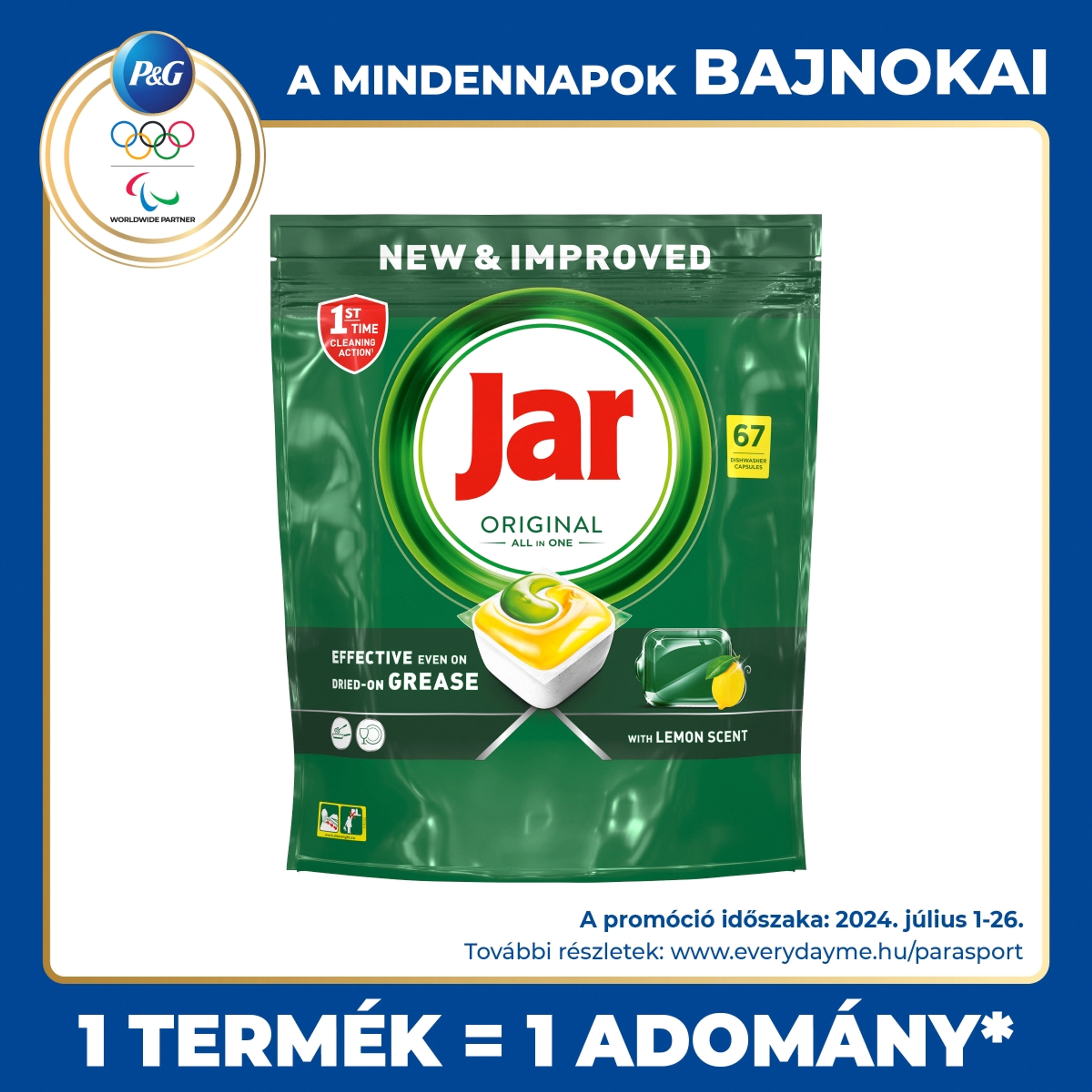 Jar Original Lemon All In One mosogatókapszula - 67 db