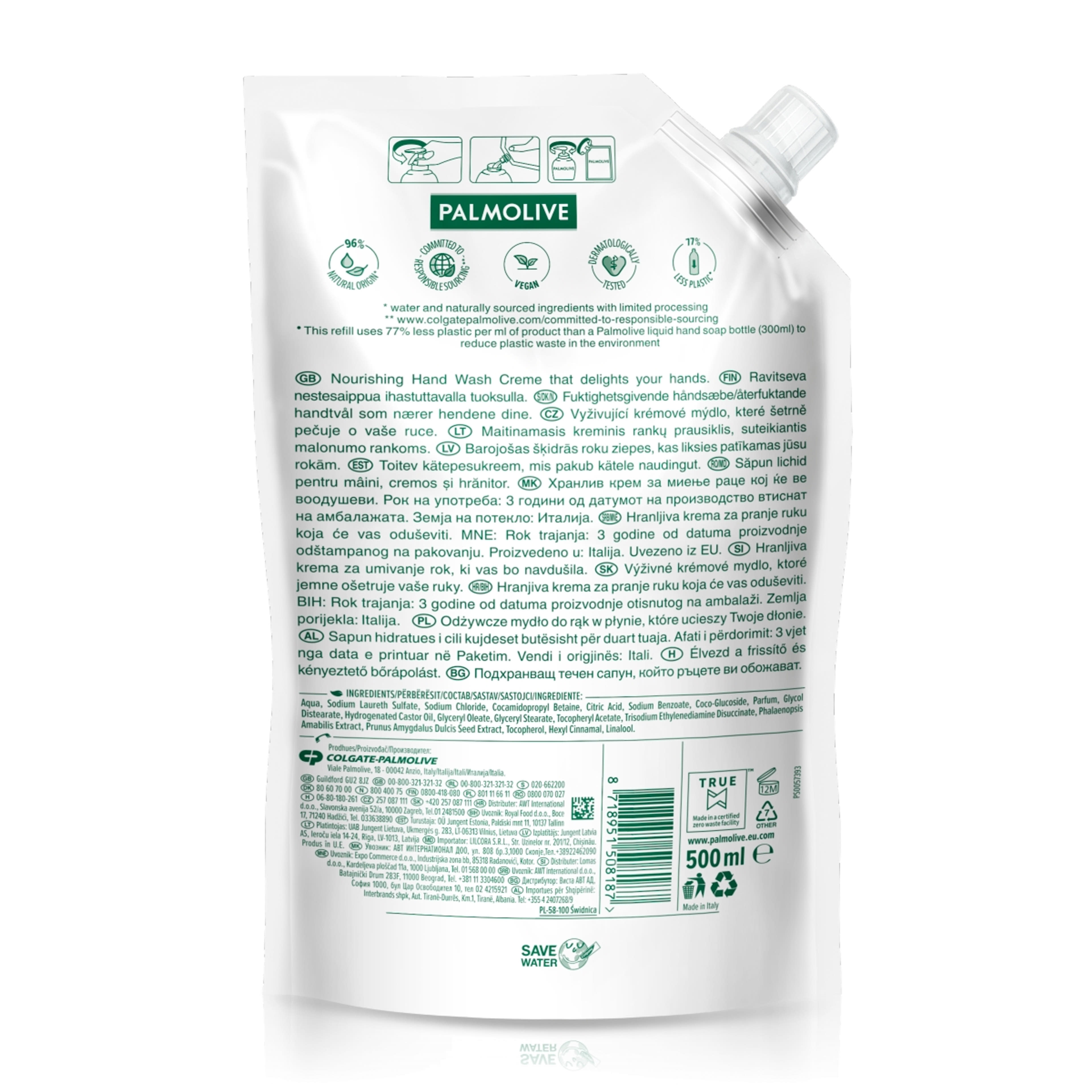 Palmolive Naturals Milk & Orchid folyékony szappan utántöltő - 500 ml-2
