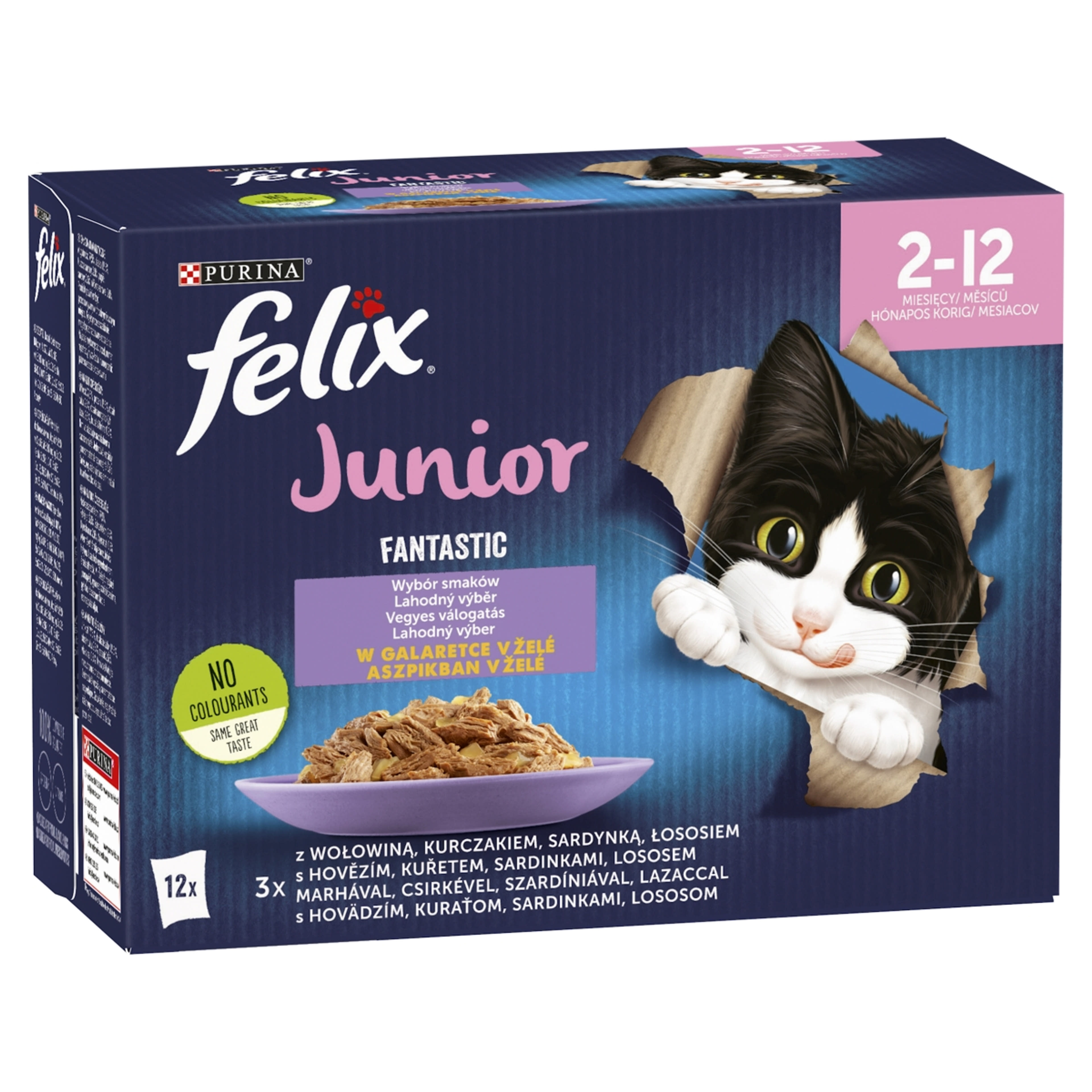 Felix fantastic alutasak macskáknak junior vegyes válogatás 12*85 g - 1 db