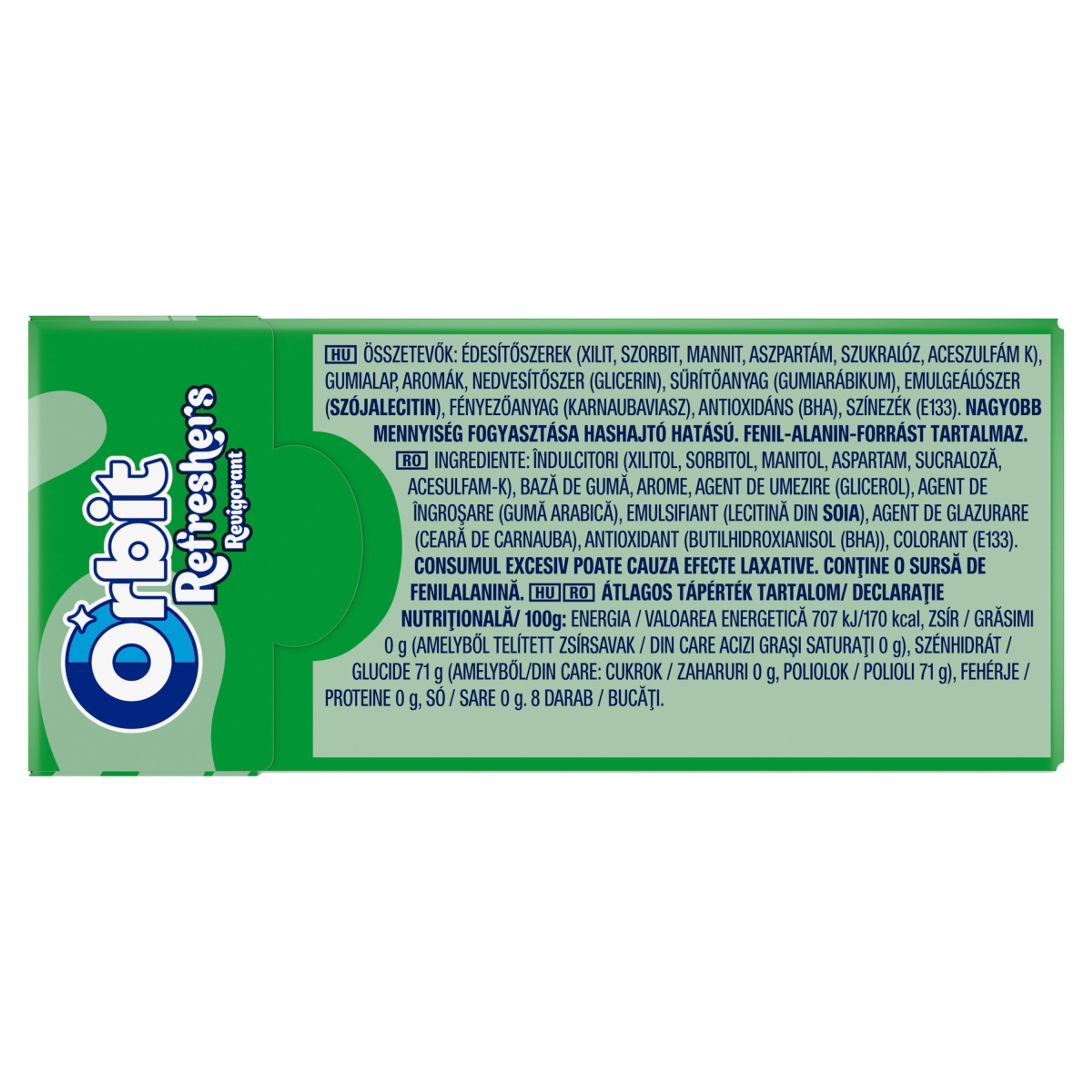 Orbit Refreshers Spearmint menta- és mentolízű rágógumi - 17,9 g-3