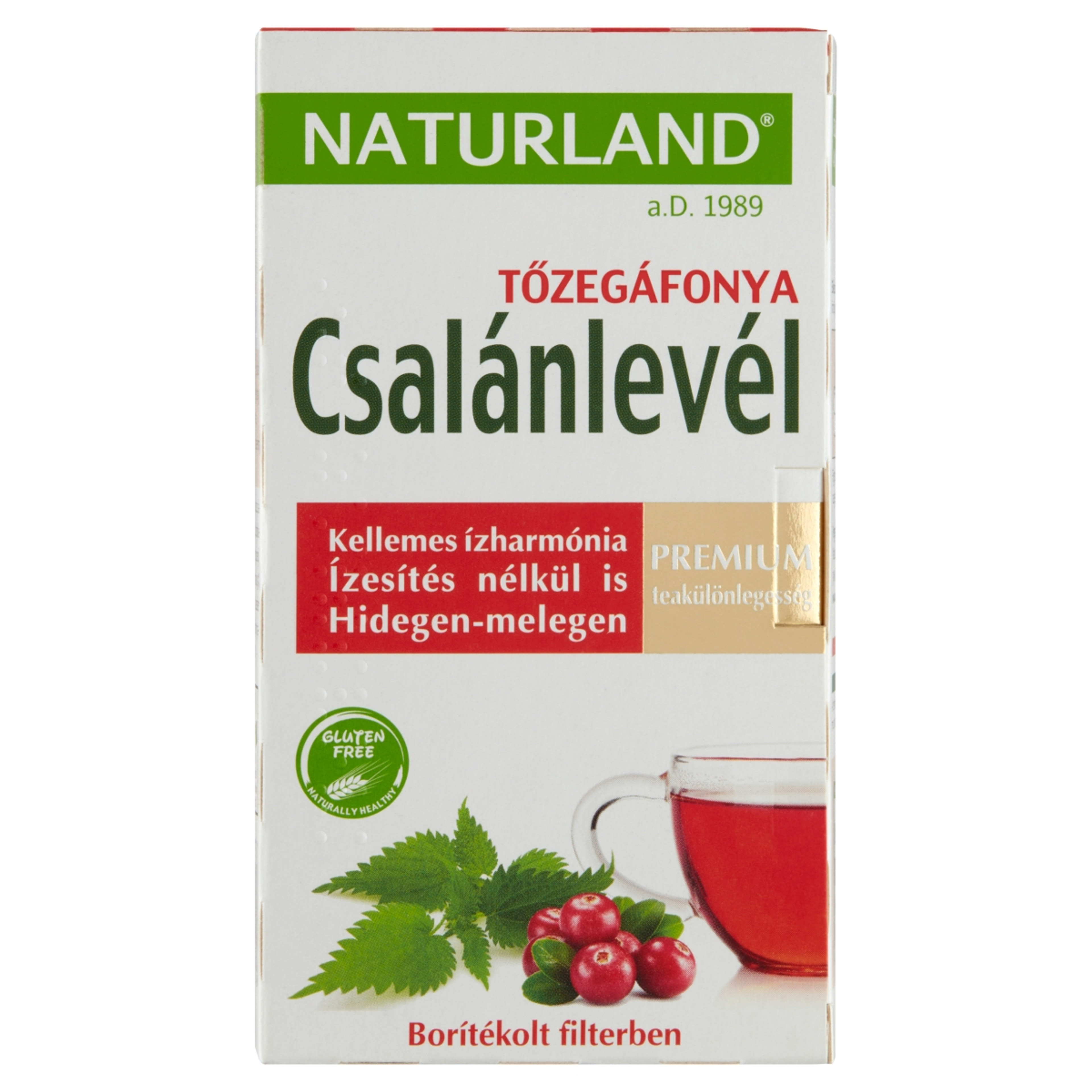 Naturland Premium csalánlevél-tőzegáfonya teakeverék - 24 g