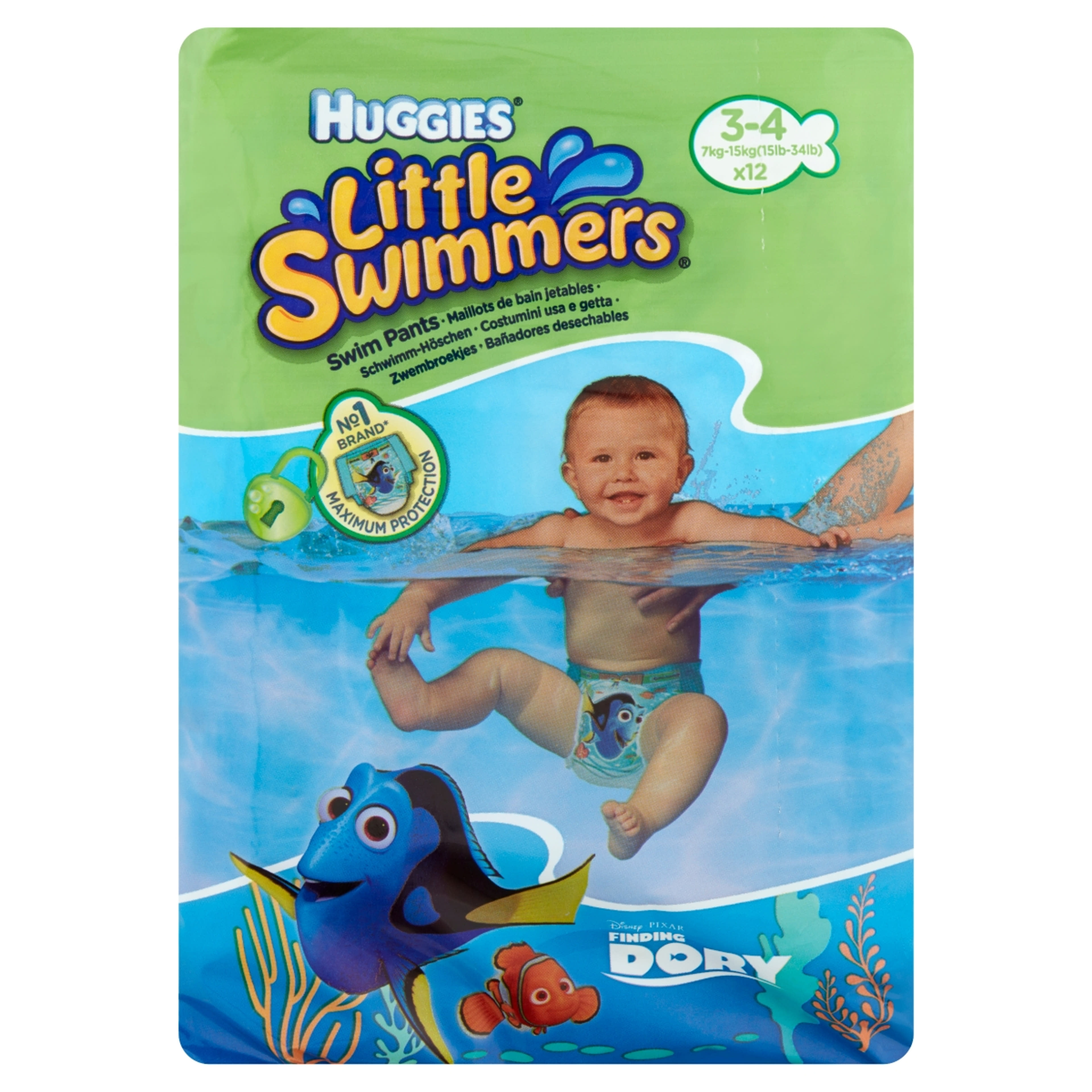 Huggies Little Swimmers 3-4 7 kg-15 kg úszópelenka - 12 db-1