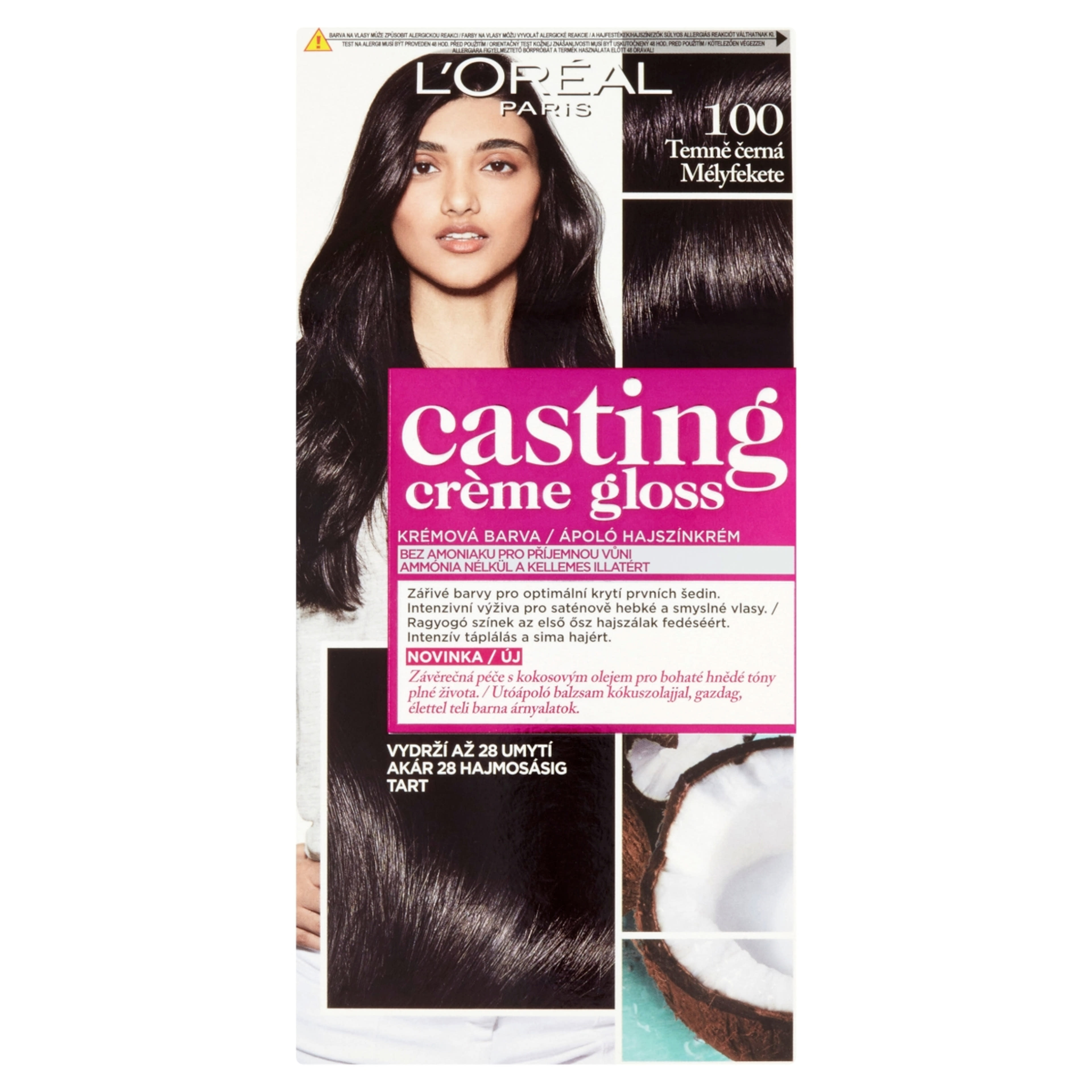 L'Oréal Paris Casting Creme Gloss Hajszínező krém 100 Mélyfekete - 1 db
