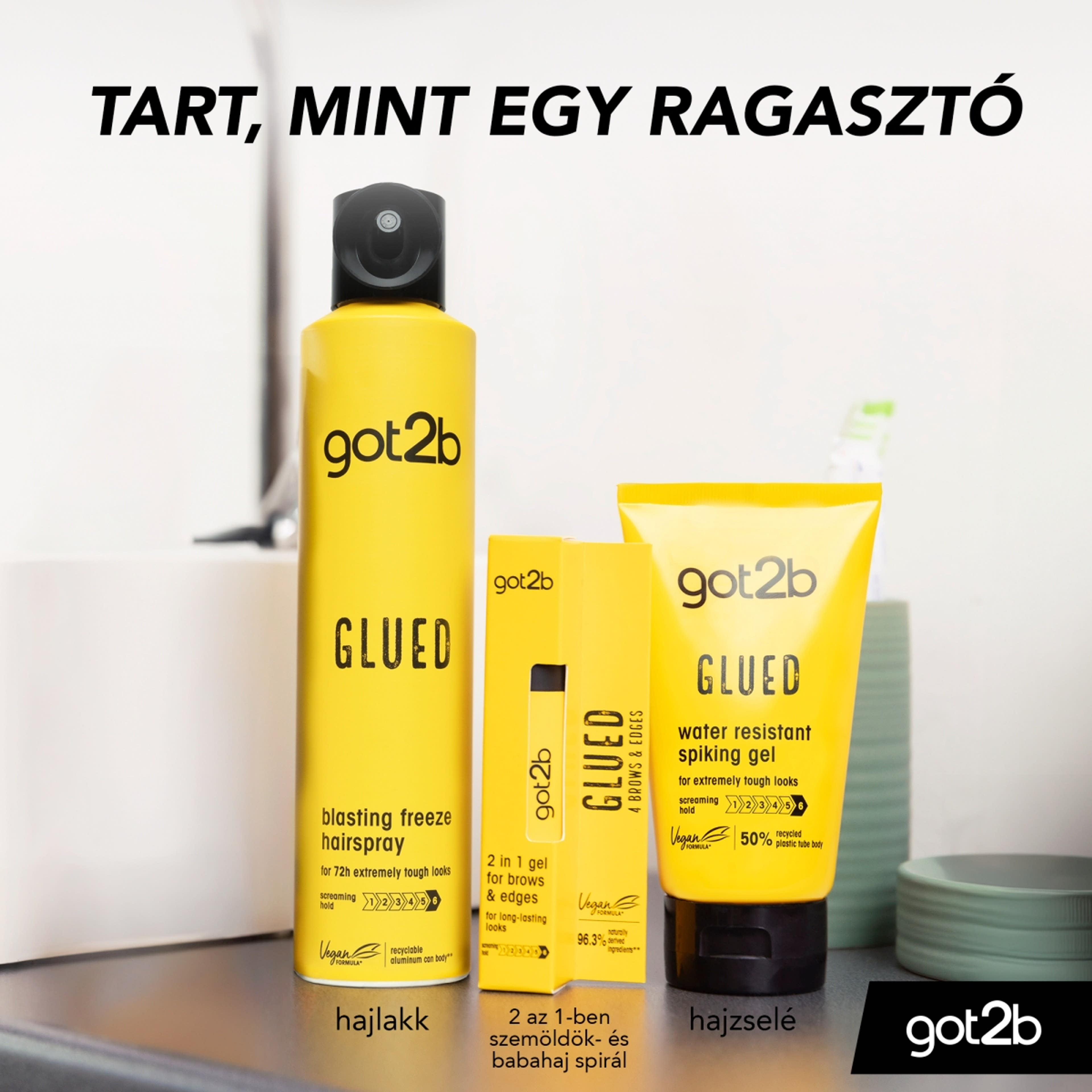 Got2b Giga erős Tüskés Ragasztó hajzselé - 150 ml-5