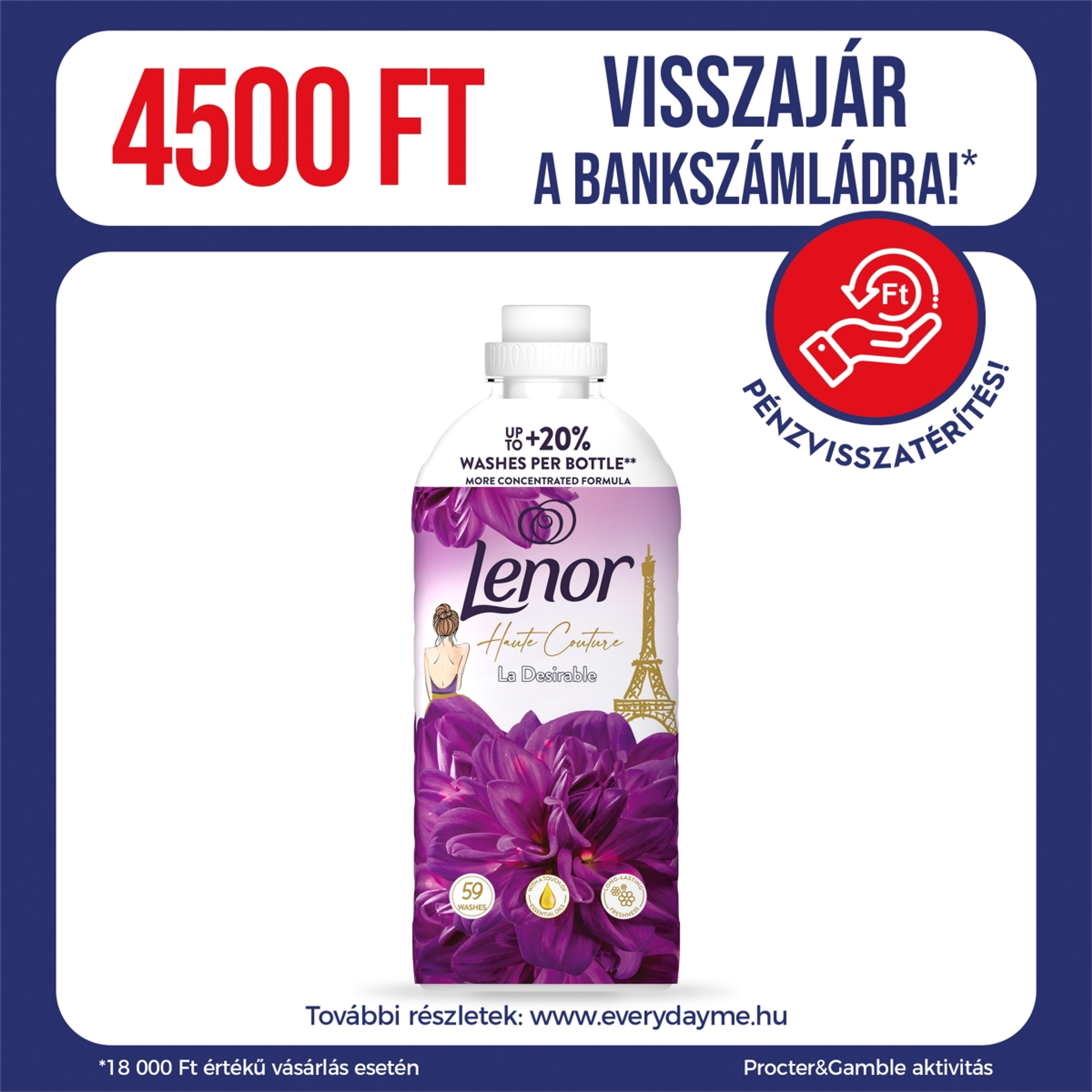 Lenor La Desirable öblítő 59 mosáshoz - 1239 ml