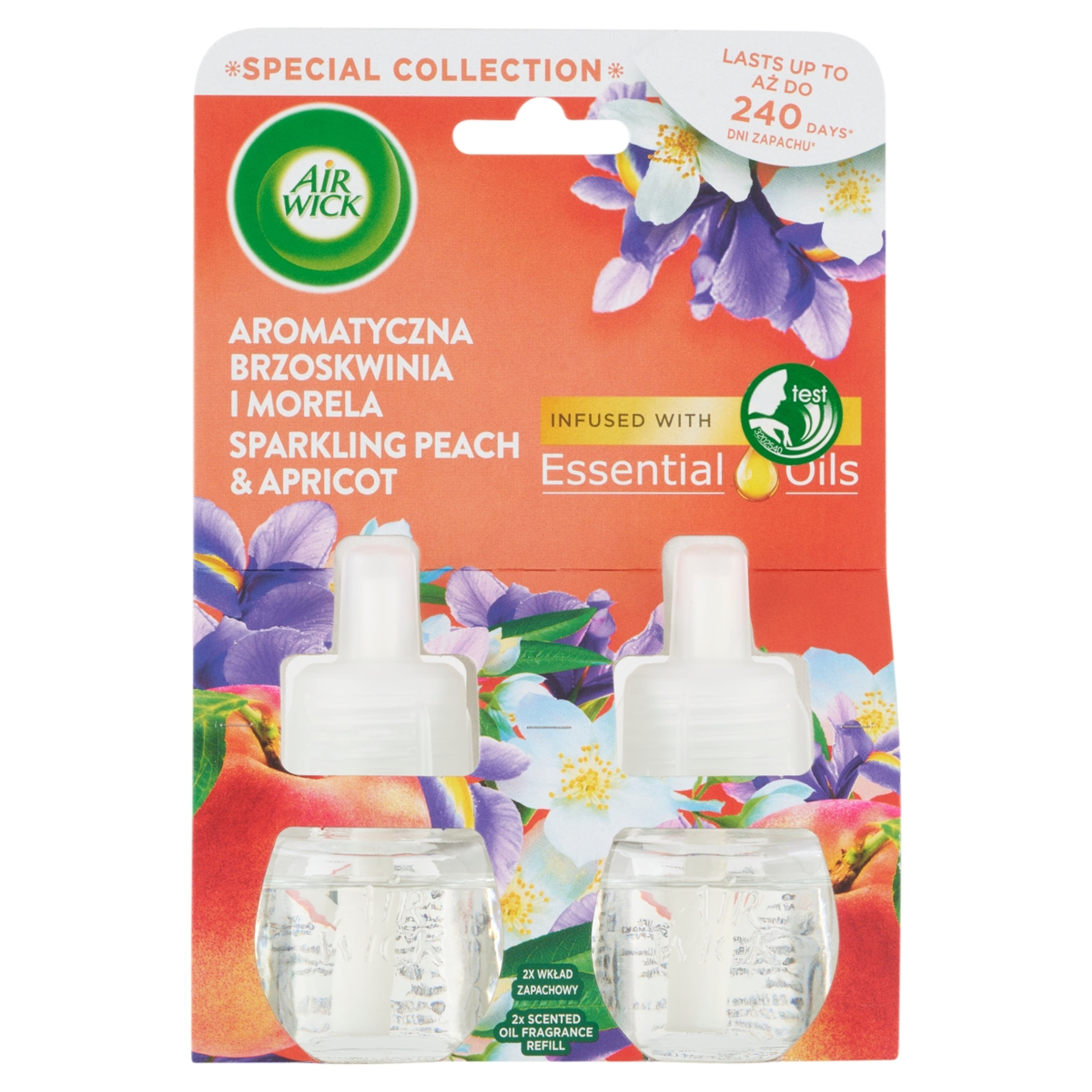 Air Wick elektormos légfrissítő utántöltő pezsgő őszibarack illattal - 38 ml