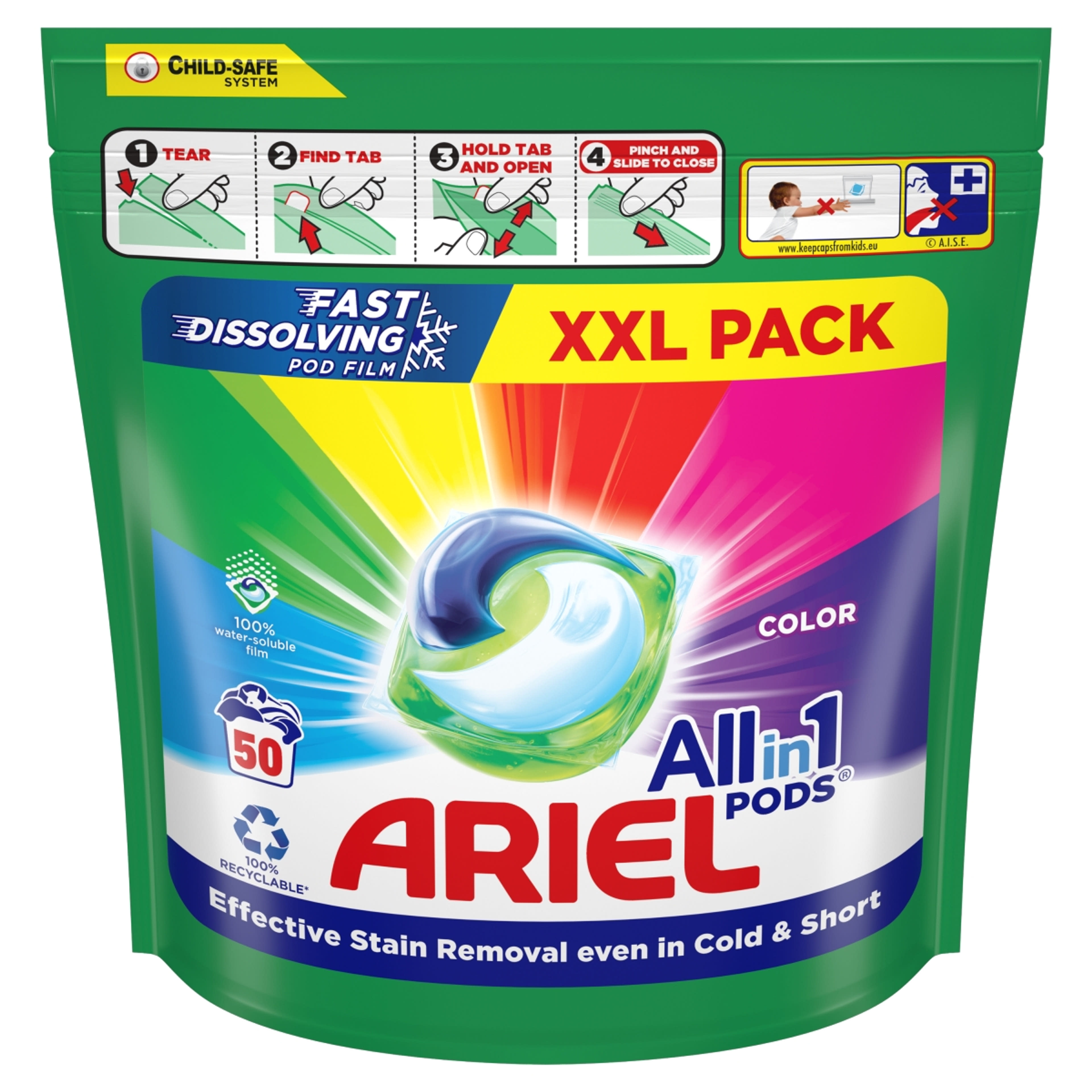 Ariel All-in-1 Color mosókapszula 50 mosás - 50 db