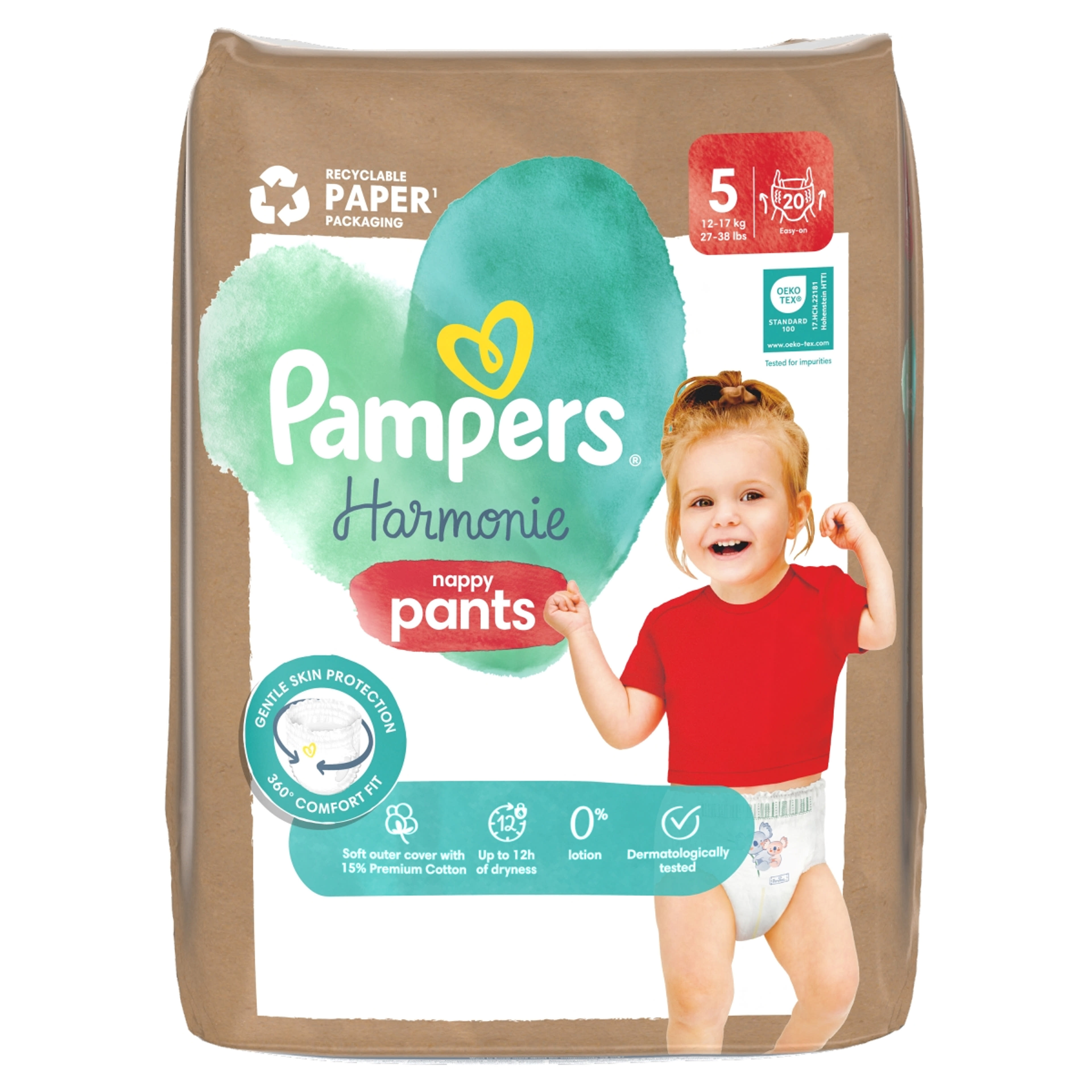 Pampers Harmonie Baby bugyipelenka 5-ös 12-17 kg - 20 db