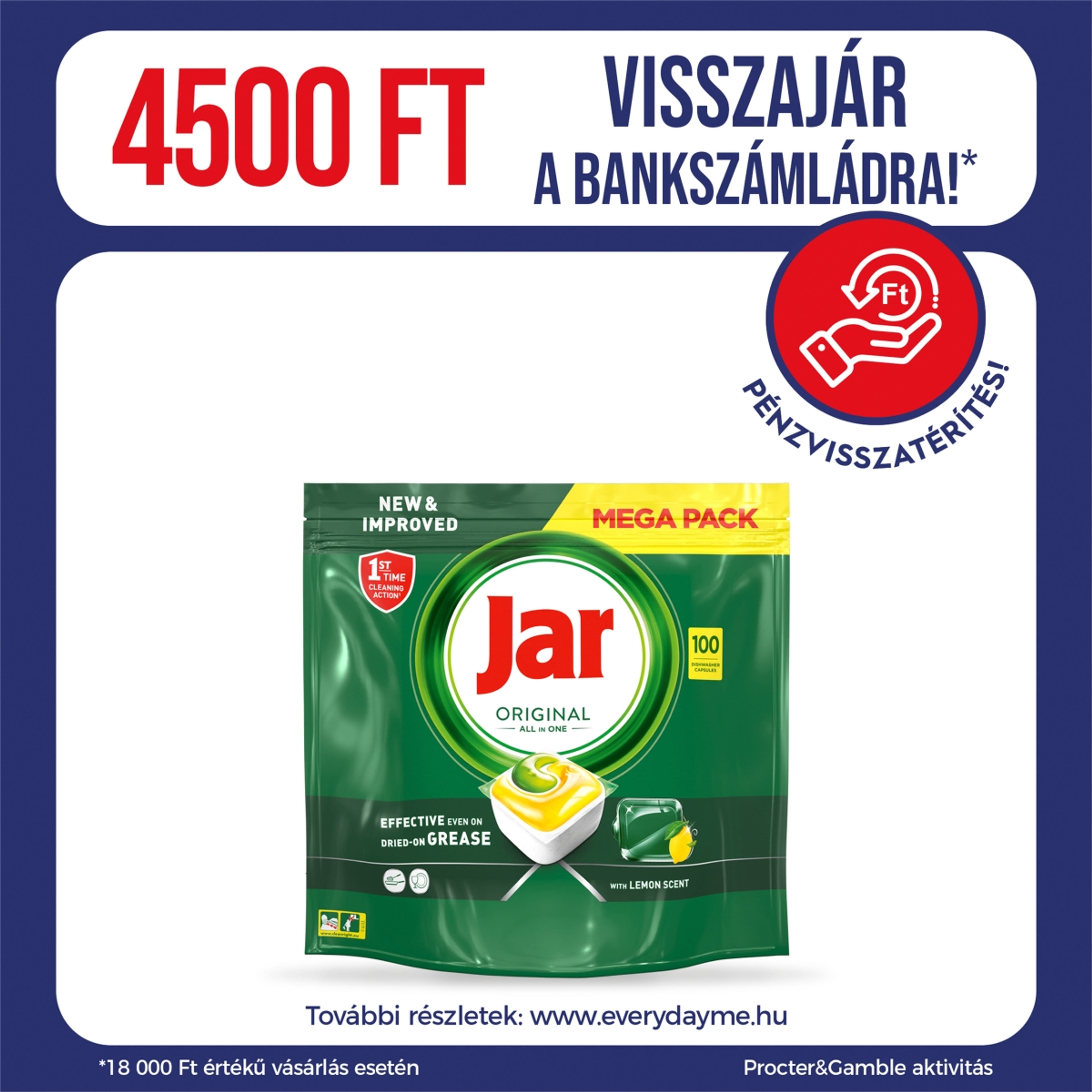 Jar Original Lemon All In One mosogatókapszula - 100 db