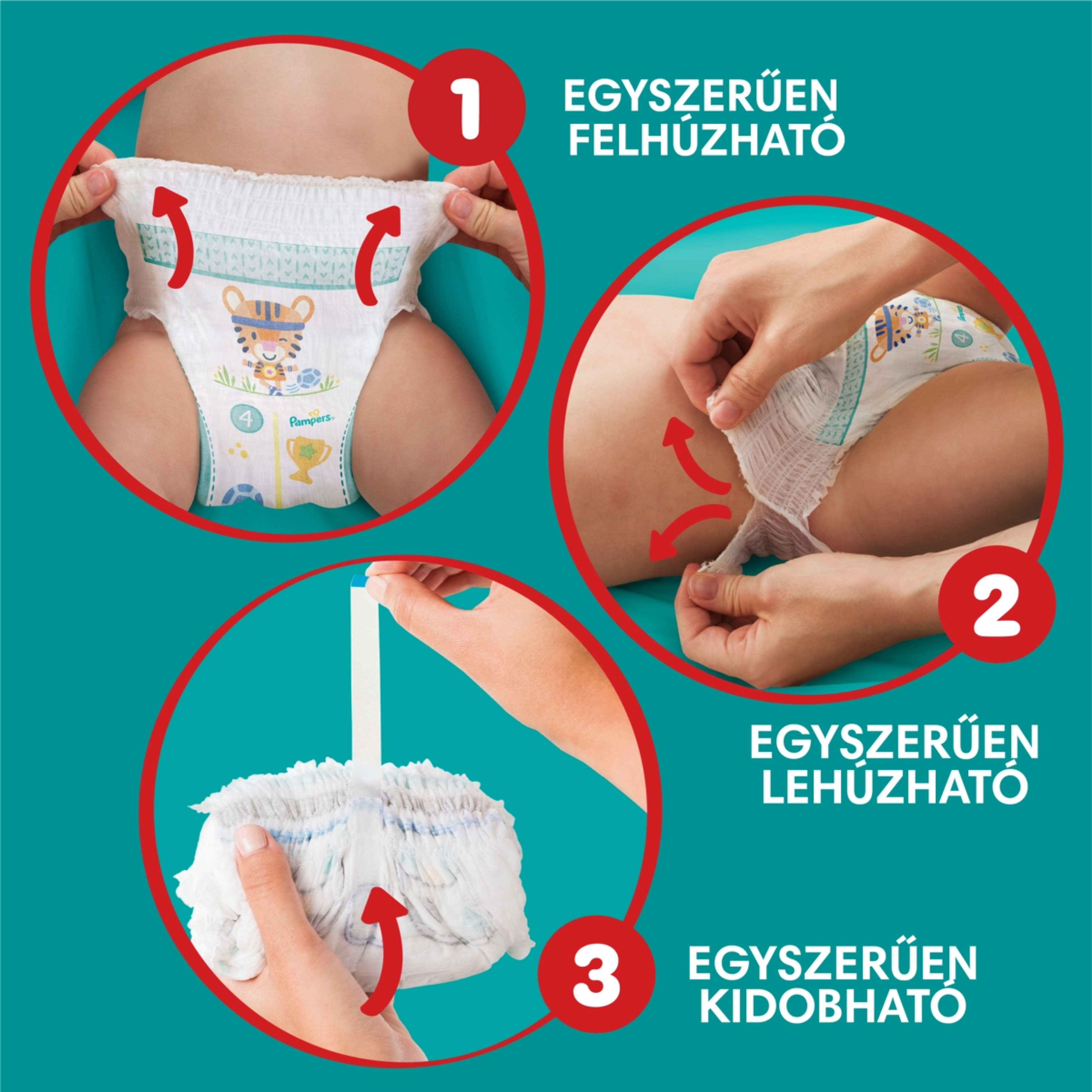 Pampers Pants bugyipelenka monthly pack 4-es 9-15 kg - 176 db-6