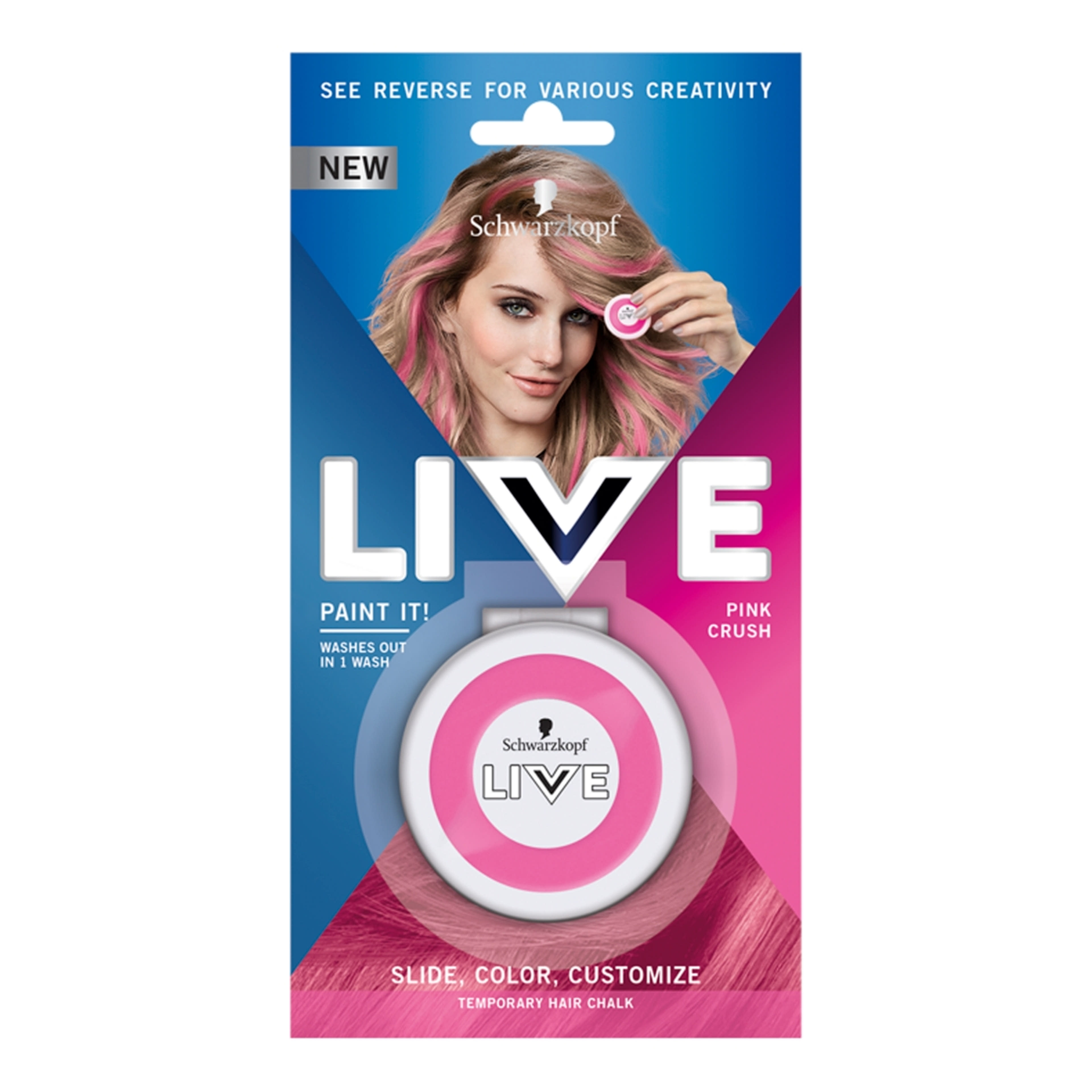 Schwarzkopf Color Live hajszínező kréta pink - 1 db