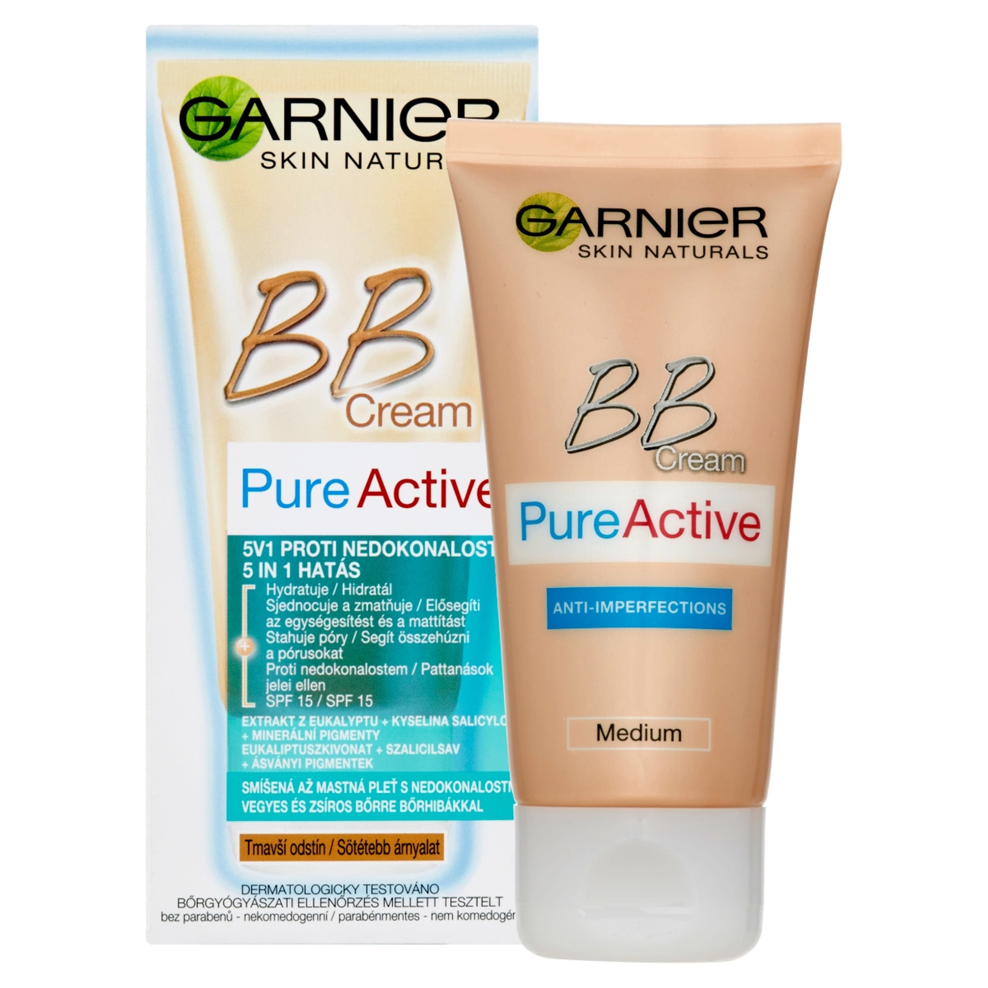 Garnier Pure Active 5IN1 BB krém zsíros és problémás bőrre - közepes árnyalat - 50 ml-2