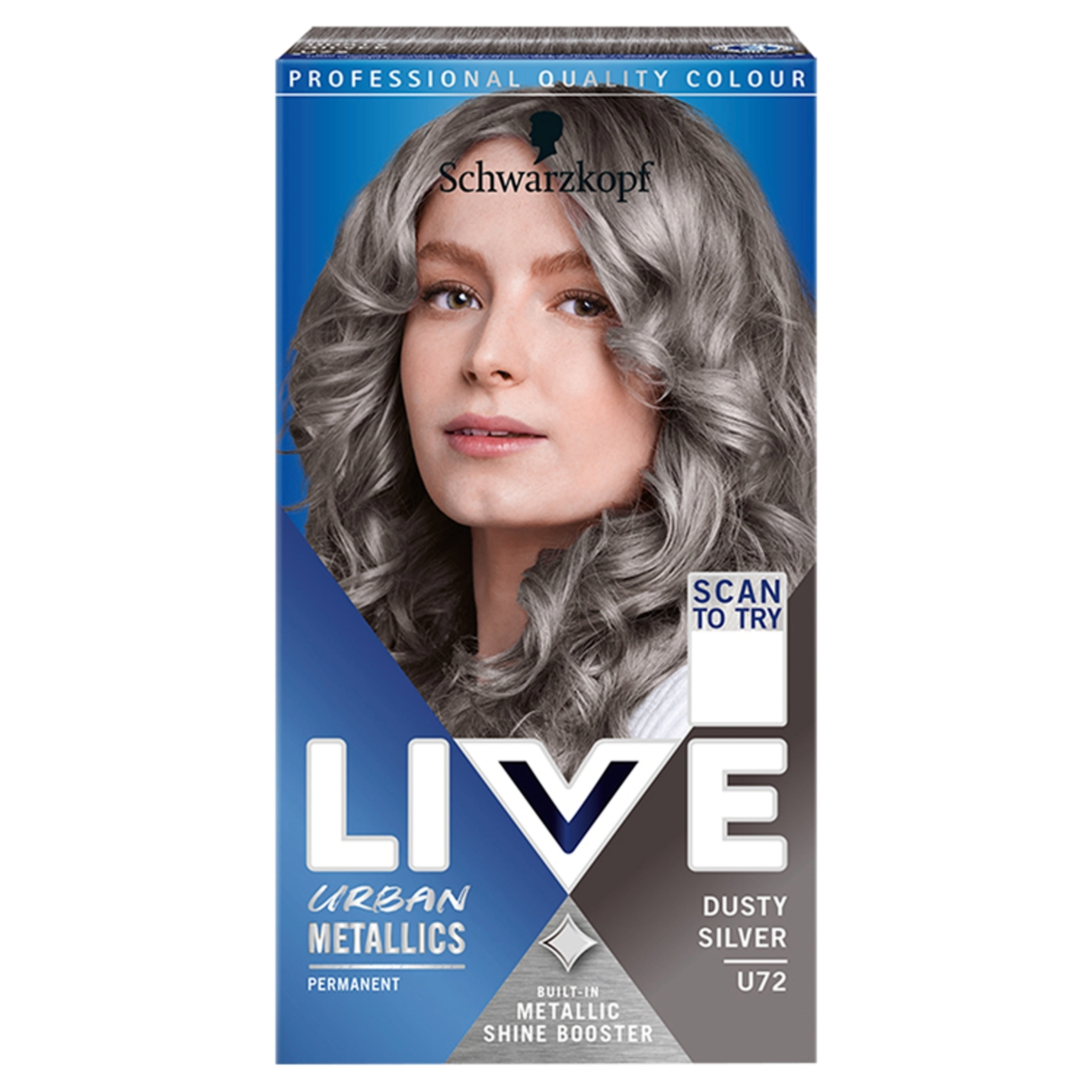 Schwarzkopf Color Live hajfesték u72 füstös ezüst - 1 db