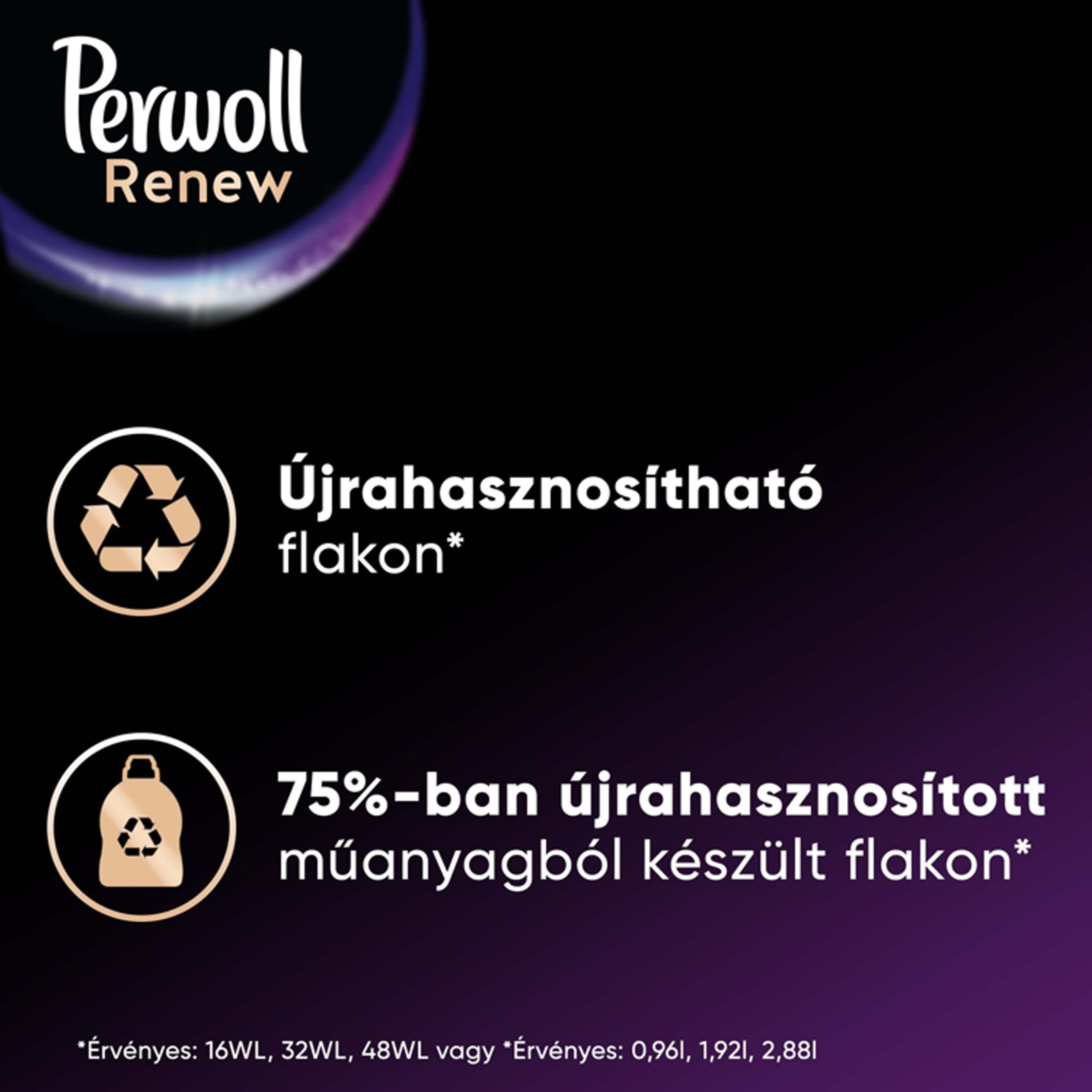 Perwoll Renew Black finommosószer 54 mosás - 2970 ml-4