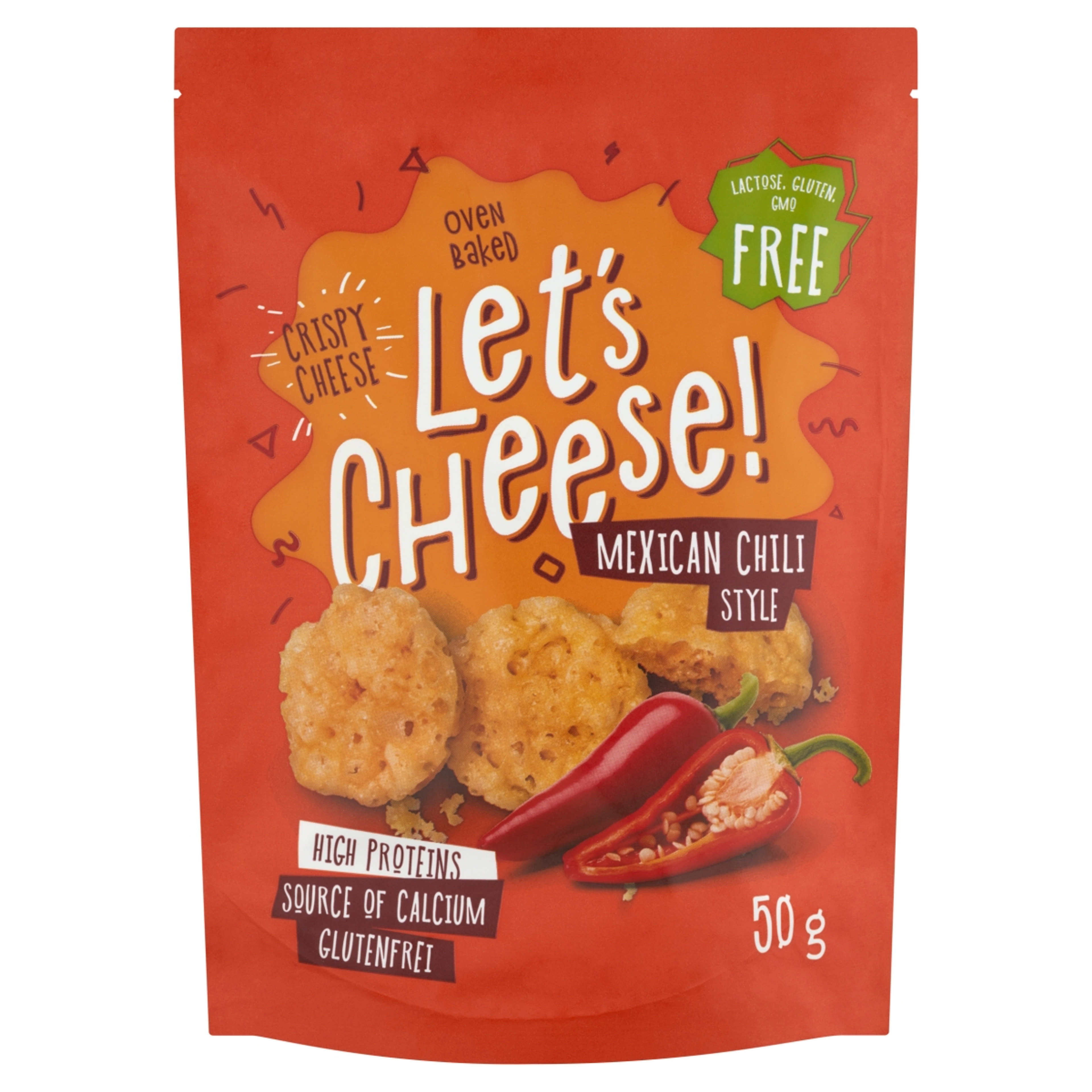 Let's Cheese Mexican sajt snack chili ízesítéssel - 50 g-1