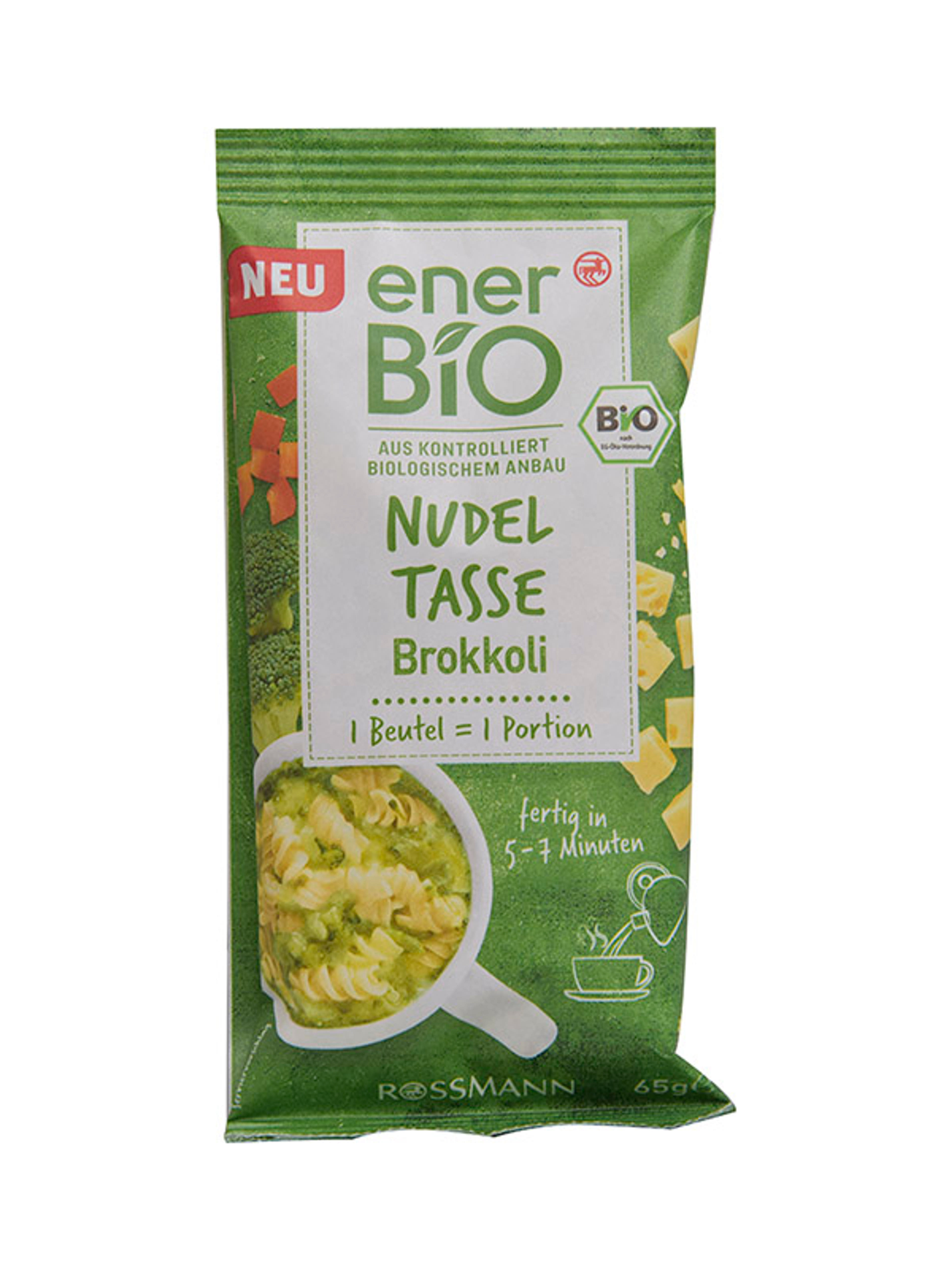 Ener-bio sajtos-brokkolis zacskós tészta - 65 g-1