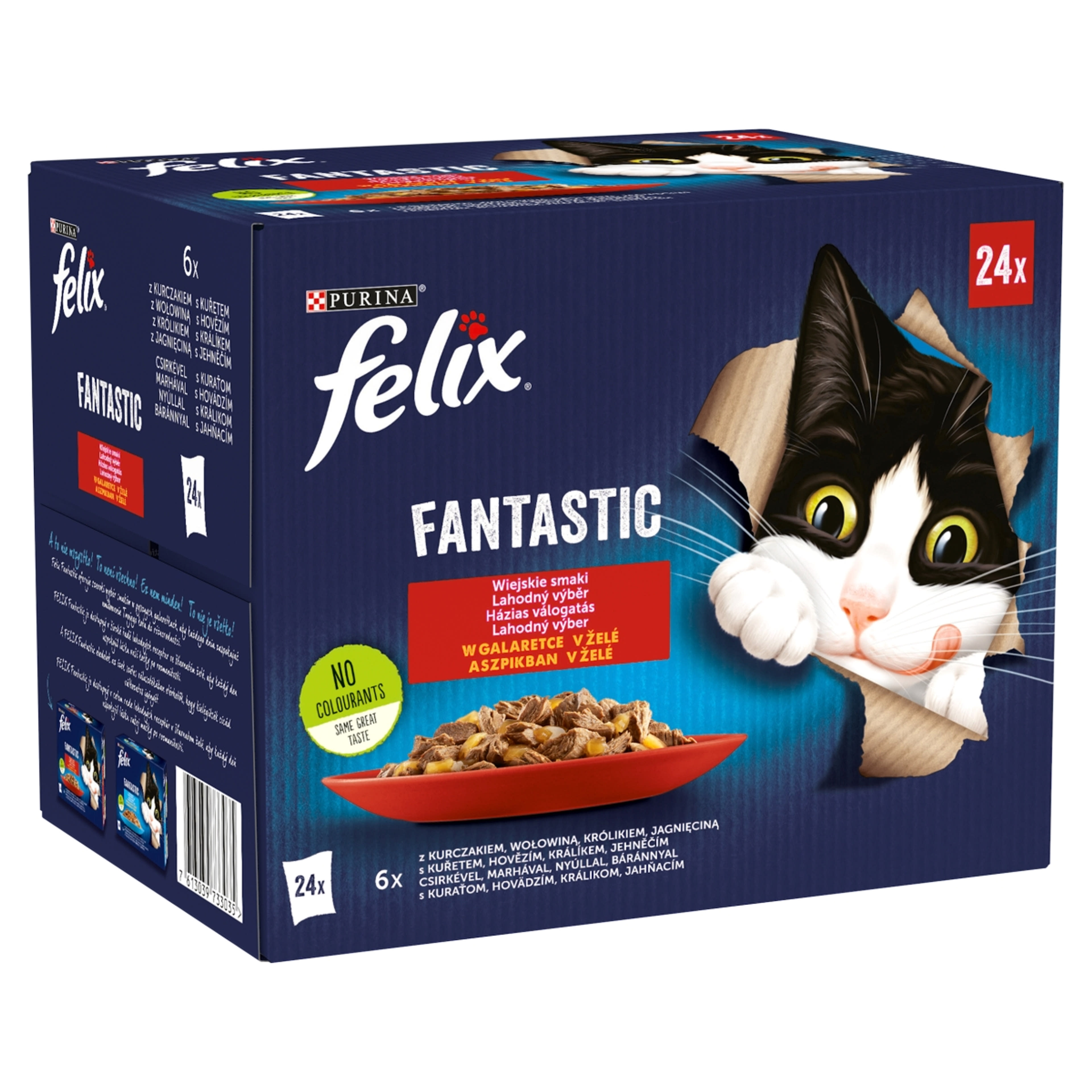 Felix fantastic alutasak macskáknak házias válogatás 24*85 g - 2040 g