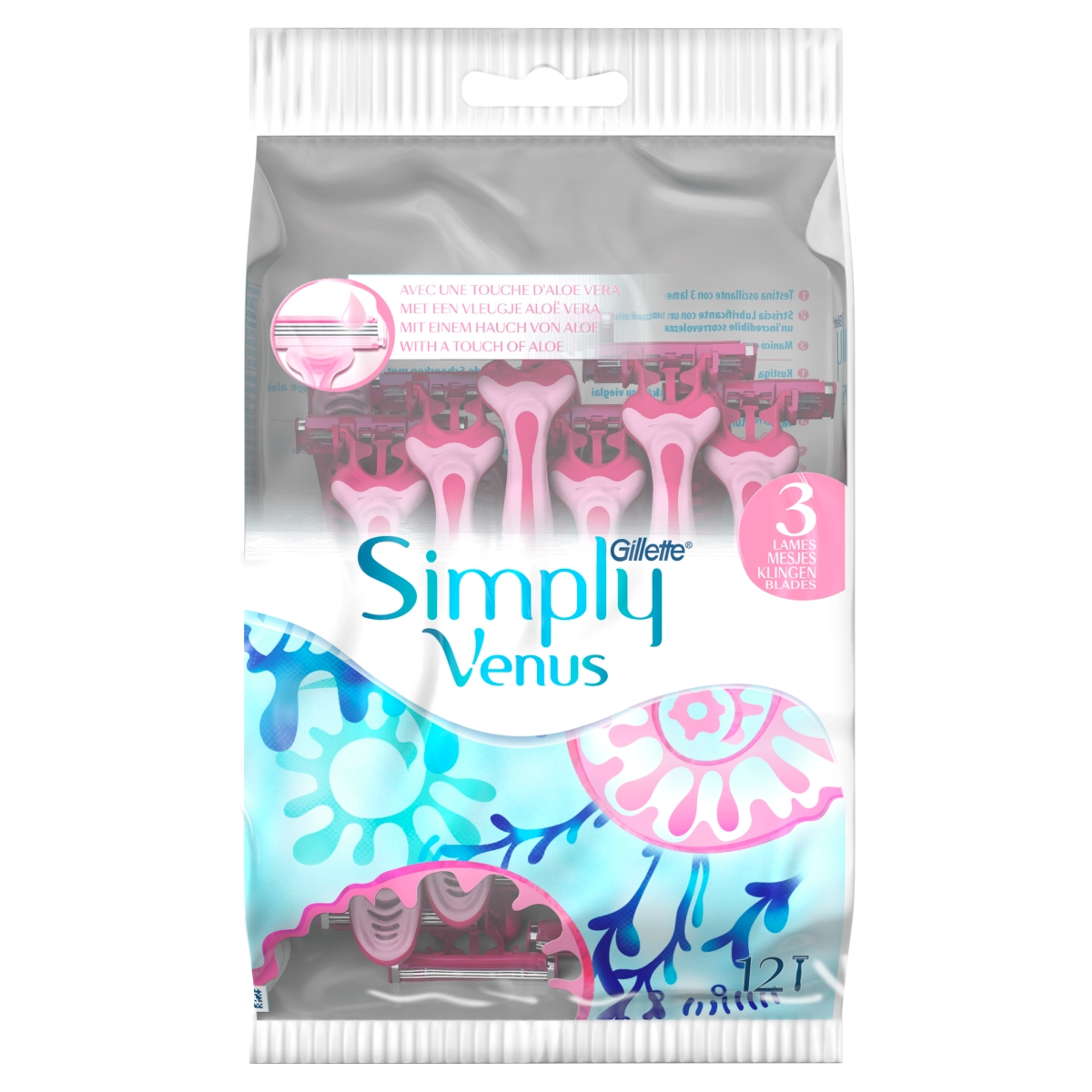 Gillette Simply Venus 3 pengés eldobható borotva - 12 db