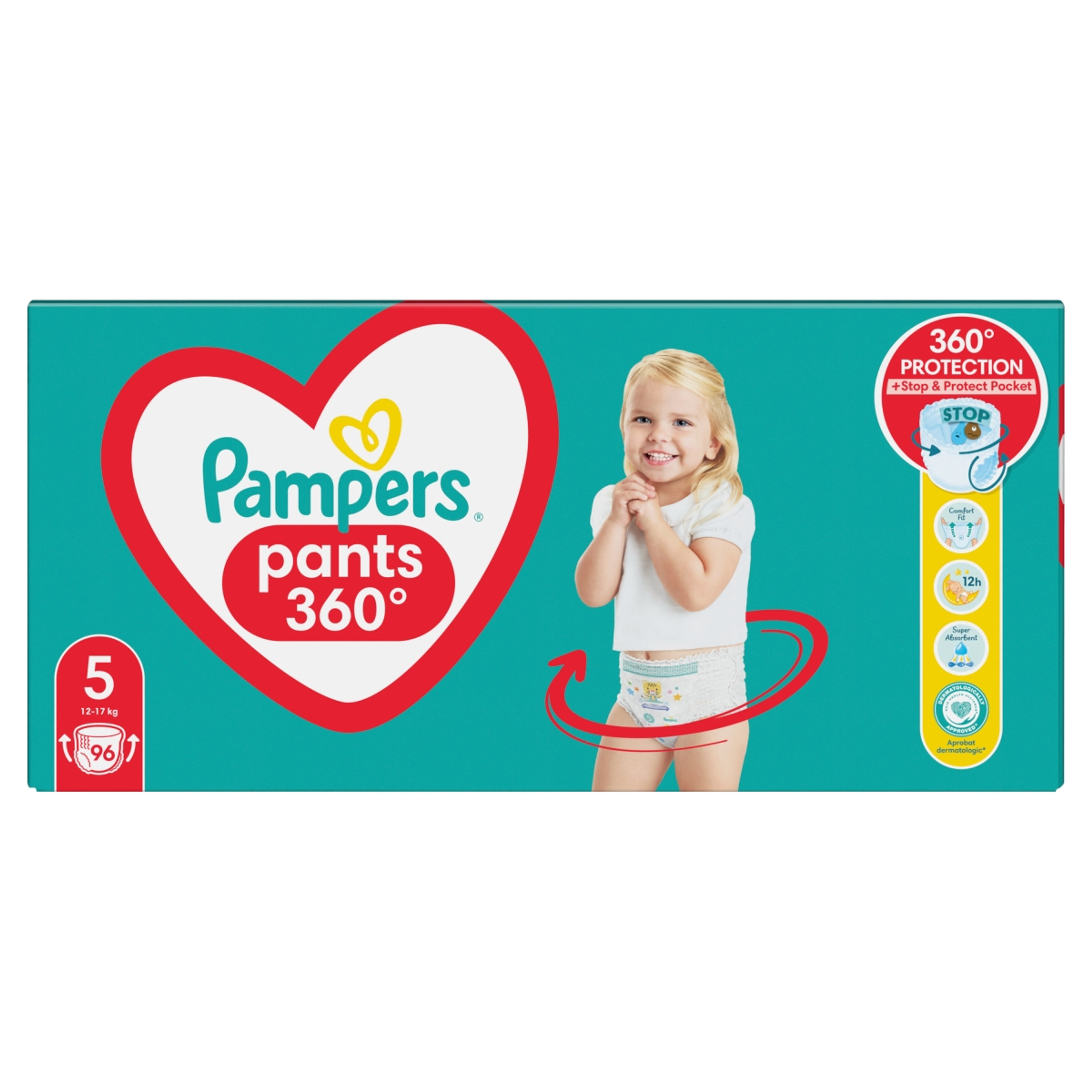 Pampers Pants bugyipelenka Mega Pack+ 5-ös 12-17 kg - 96 db