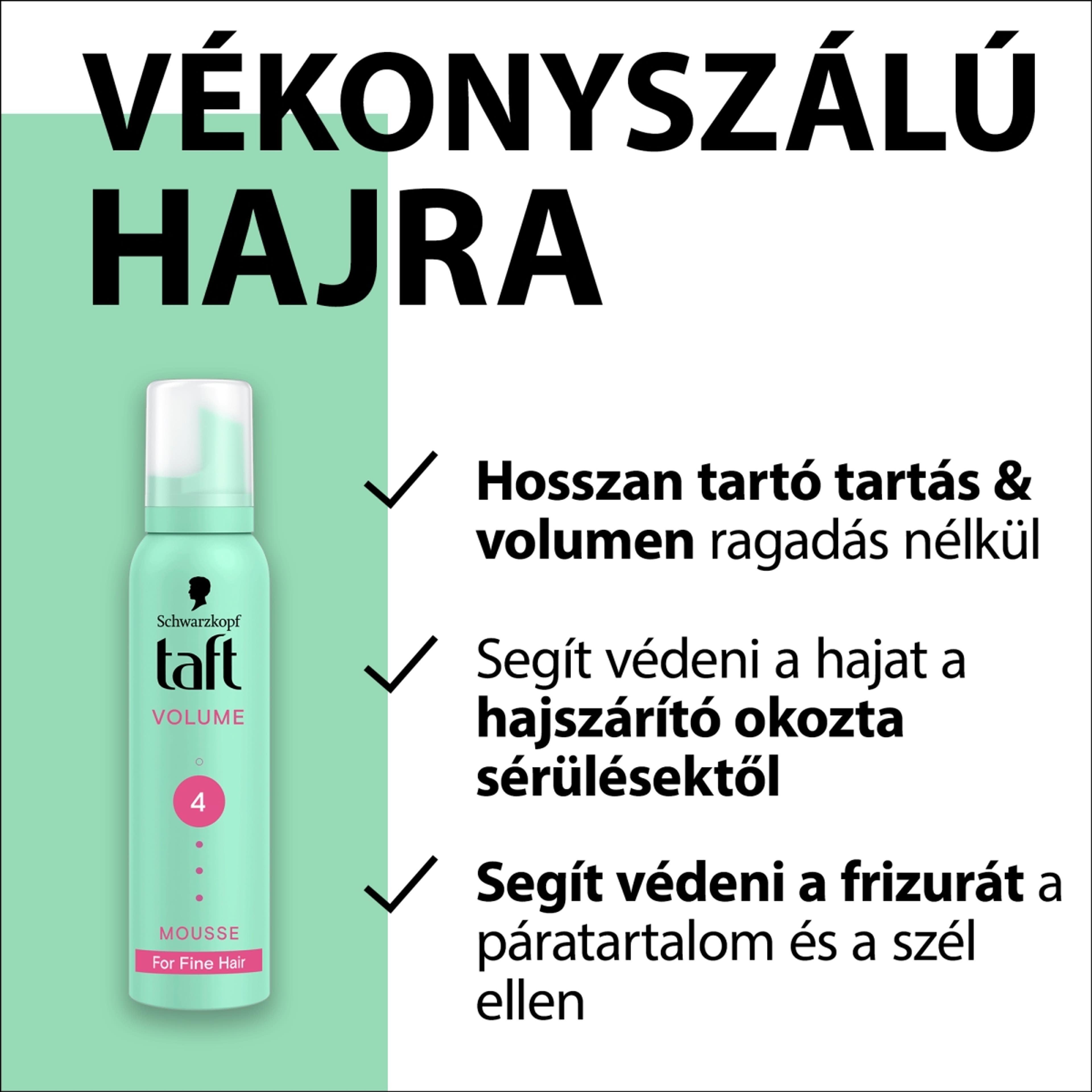 Taft Maximális Dúsítás Ultra Erős hajrögzítőhab - 200 ml-3